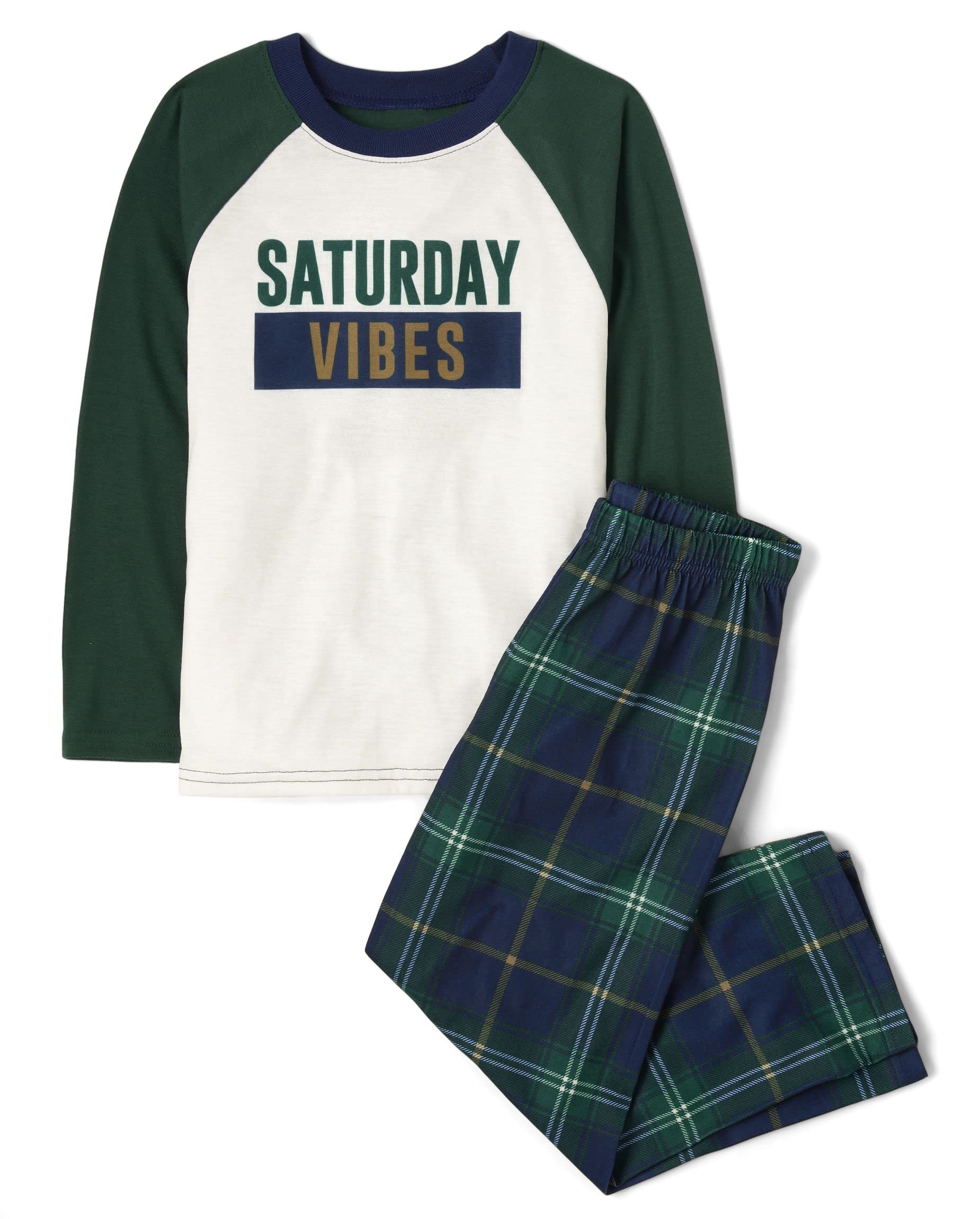 The Children's Place boys Long Sleeve Top and Pants 2 Piece Pajama Set