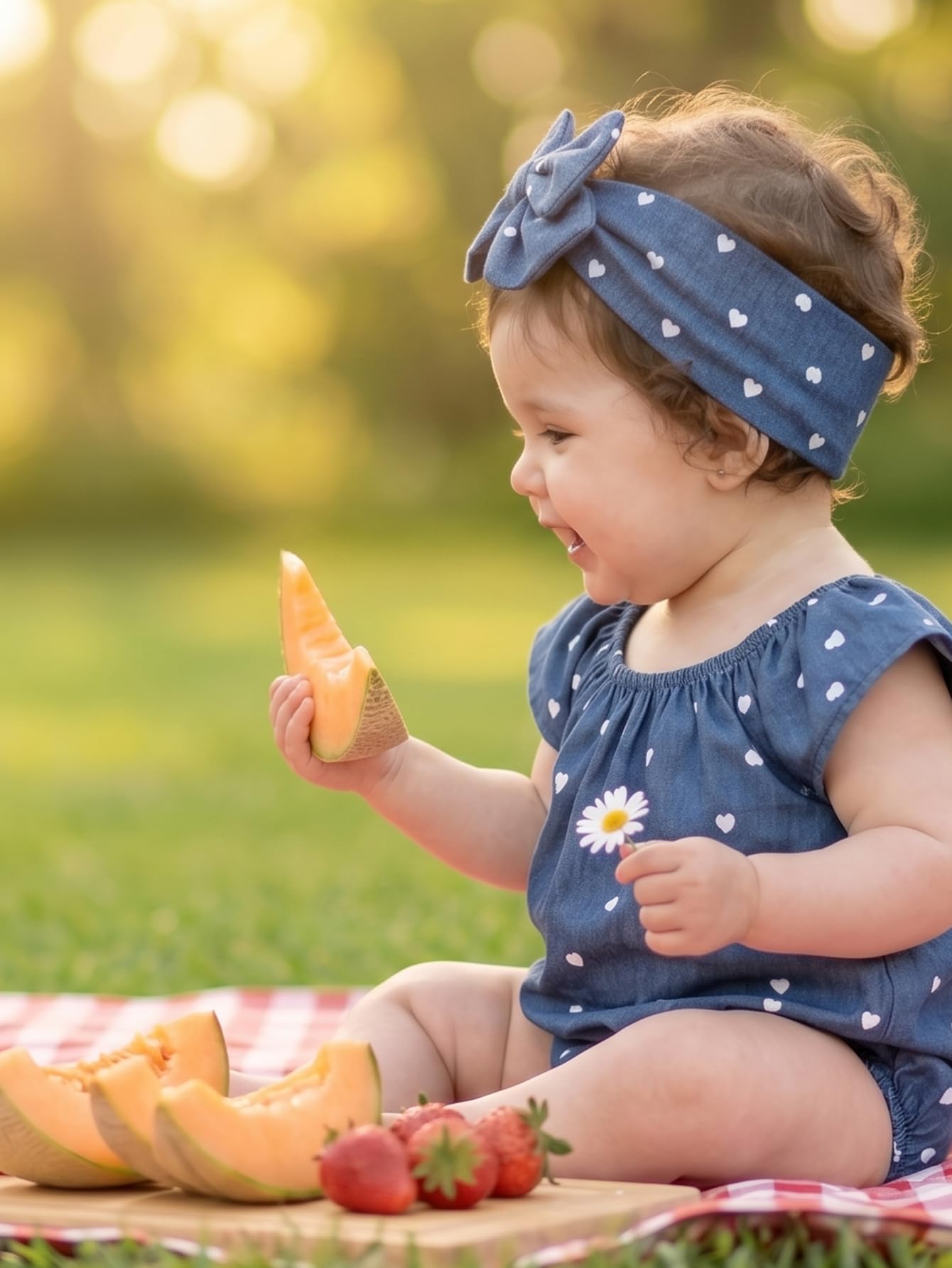 Baby Girl Summer Clothes Outfits Flutter Sleeve Denim Heart Romper One Piece Jumpsuit Bodysuit WEBE CLOTHING