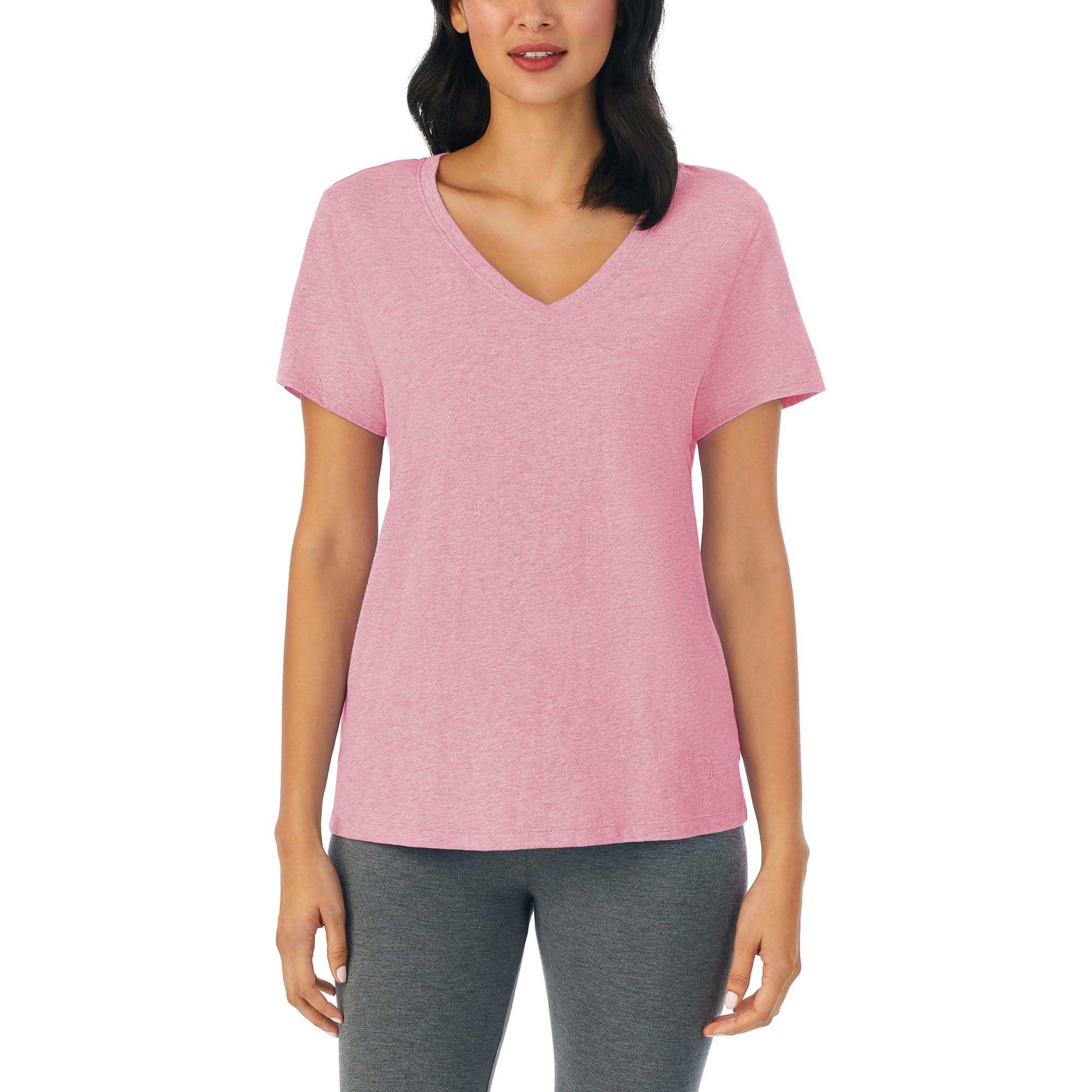 Nautica Womens Sleep Shirt - Lightweight, Breathable Pajama Top - Cotton Knit Jersey V-Neck Sleepwear and Loungewear WEBE CLOTHING