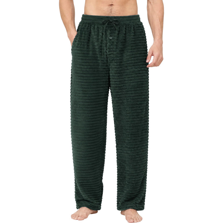 U2SKIIN Mens Fuzzy Plush Pajama Pants, Soft Fleece Fluffy Pj Bottoms Warm Cozy Sleep Lounge Pant for Men with Pockets