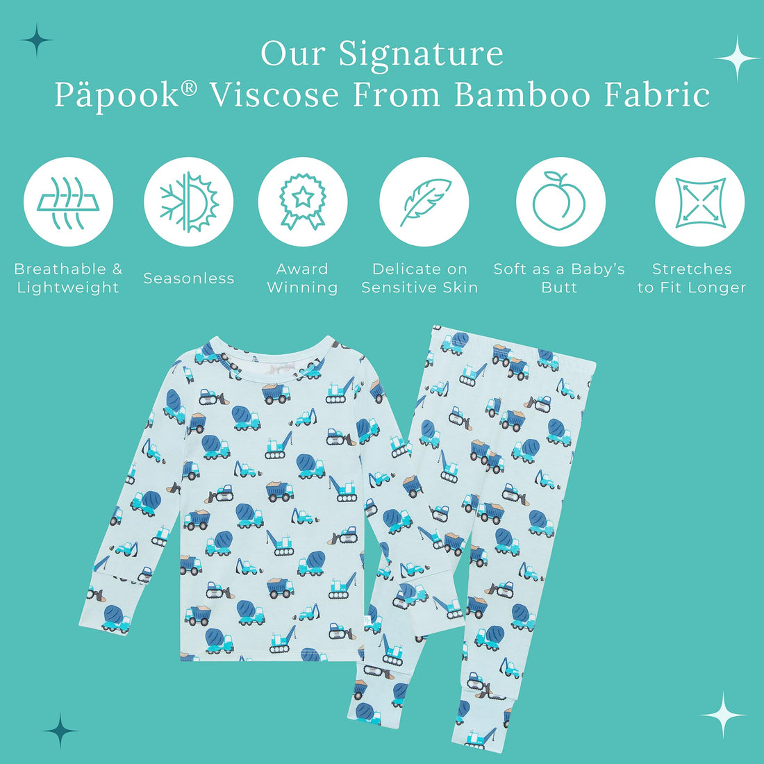 Posh Peanut Boys Pajamas - PJs for Kids Made of Soft Viscose from Bamboo, Long Sleeve Toddler PJs & Matching Boys Pajama Sets WEBE CLOTHING