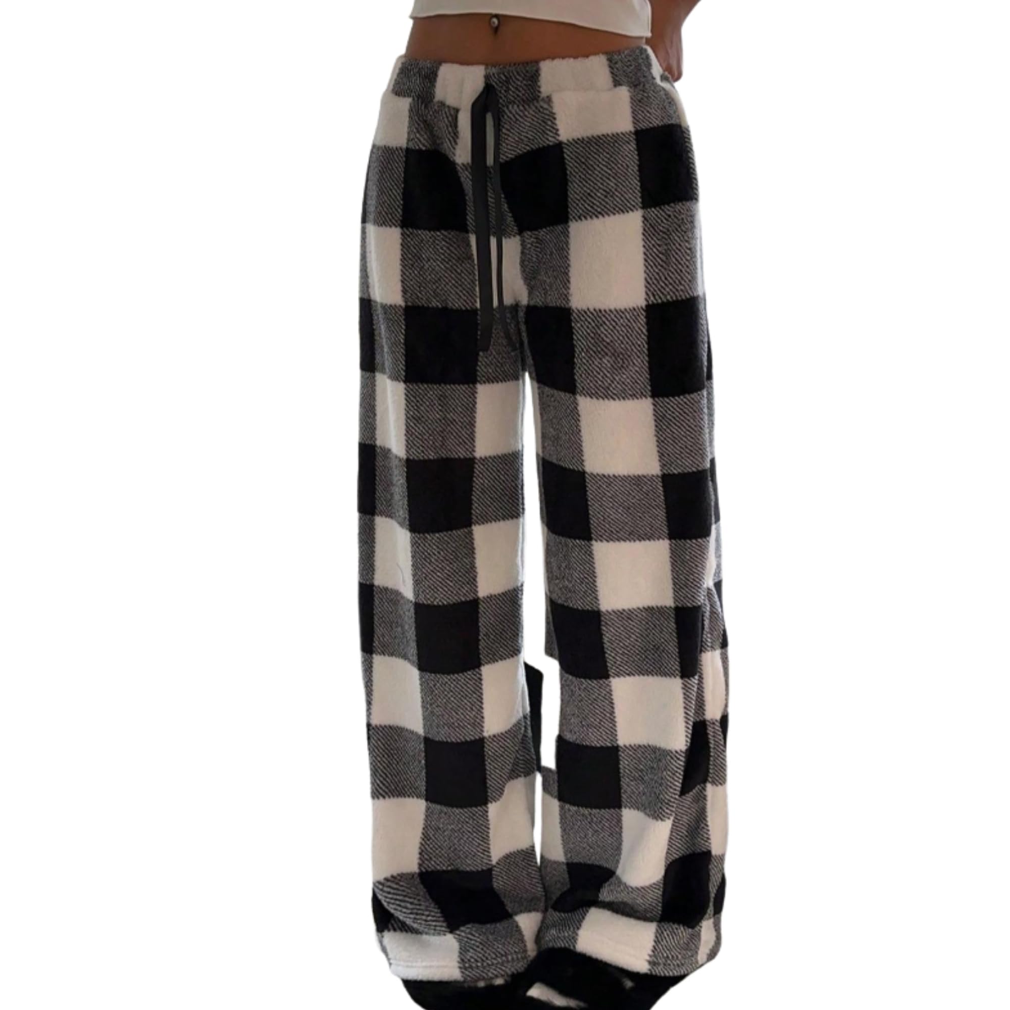 Leopard Pants Women Therian Fuzzy Pajama Pants Y2k Cheetah Pants Grunge High Waisted Fluffy Pants