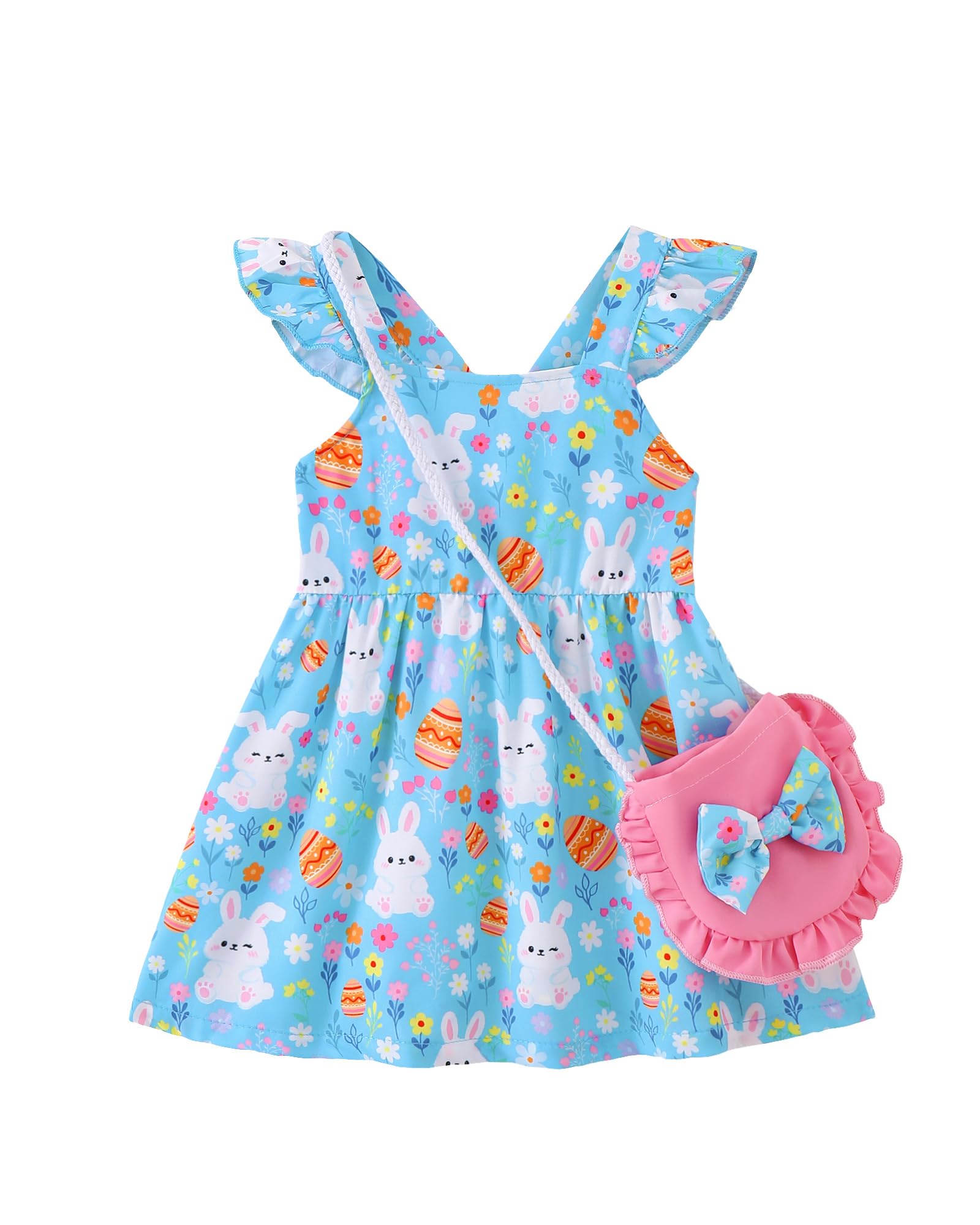 Mioglrie Baby Girl Clothes Newborn Dress Summer Toddler Girls' Clothing Casual Sundress with Cute Bag Infant Outfits WEBE CLOTHING