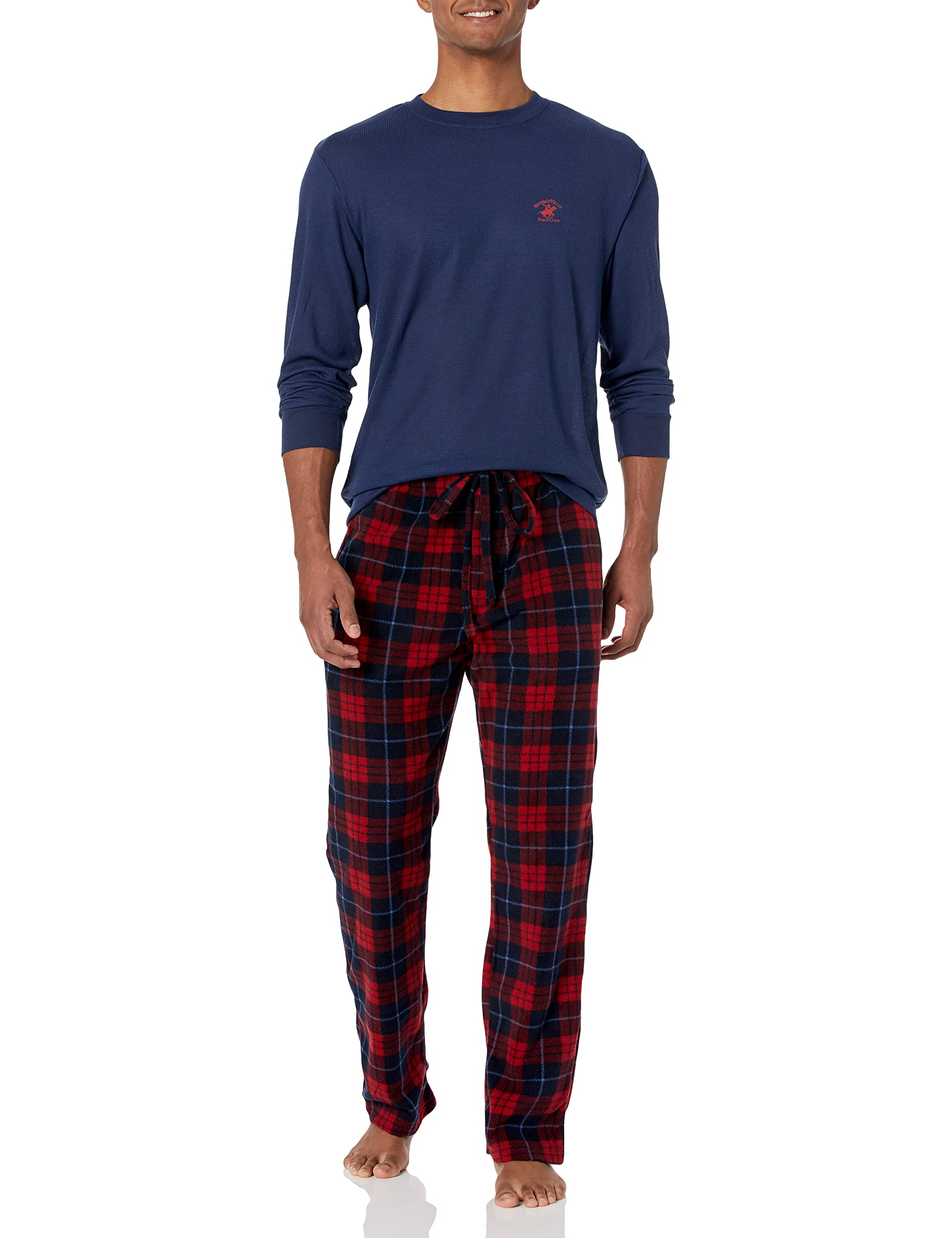 Beverly Hills Polo Club Men's Beverly Hills Polo Polar Fleece Set W/Ls Thermal Top WEBE CLOTHING