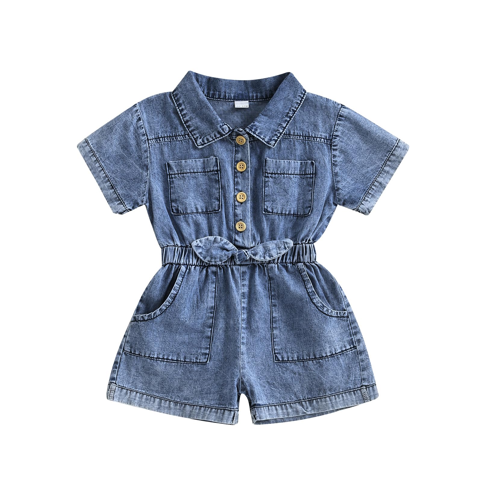 Summer Toddler Girl Jumpsuit Shorts Little Girl Overalls Clothes Baby Jean Romper Jumpsuit One Piece Outfit WEBE CLOTHING