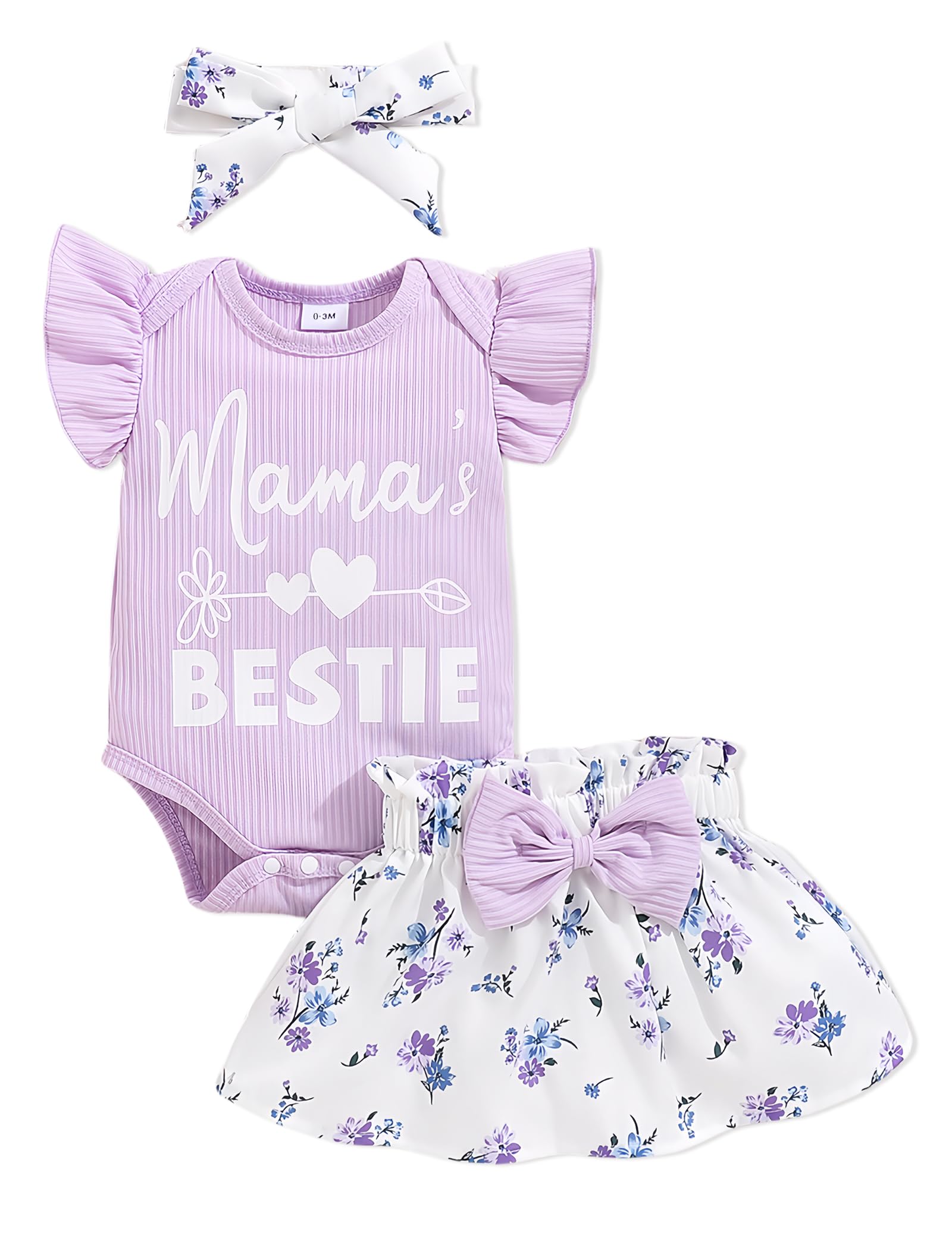 Newborn Infant Clothes Baby Girl Dress Summer Toddler Outfit Cute Girl Romper Skirt Set+Headband WEBE CLOTHING