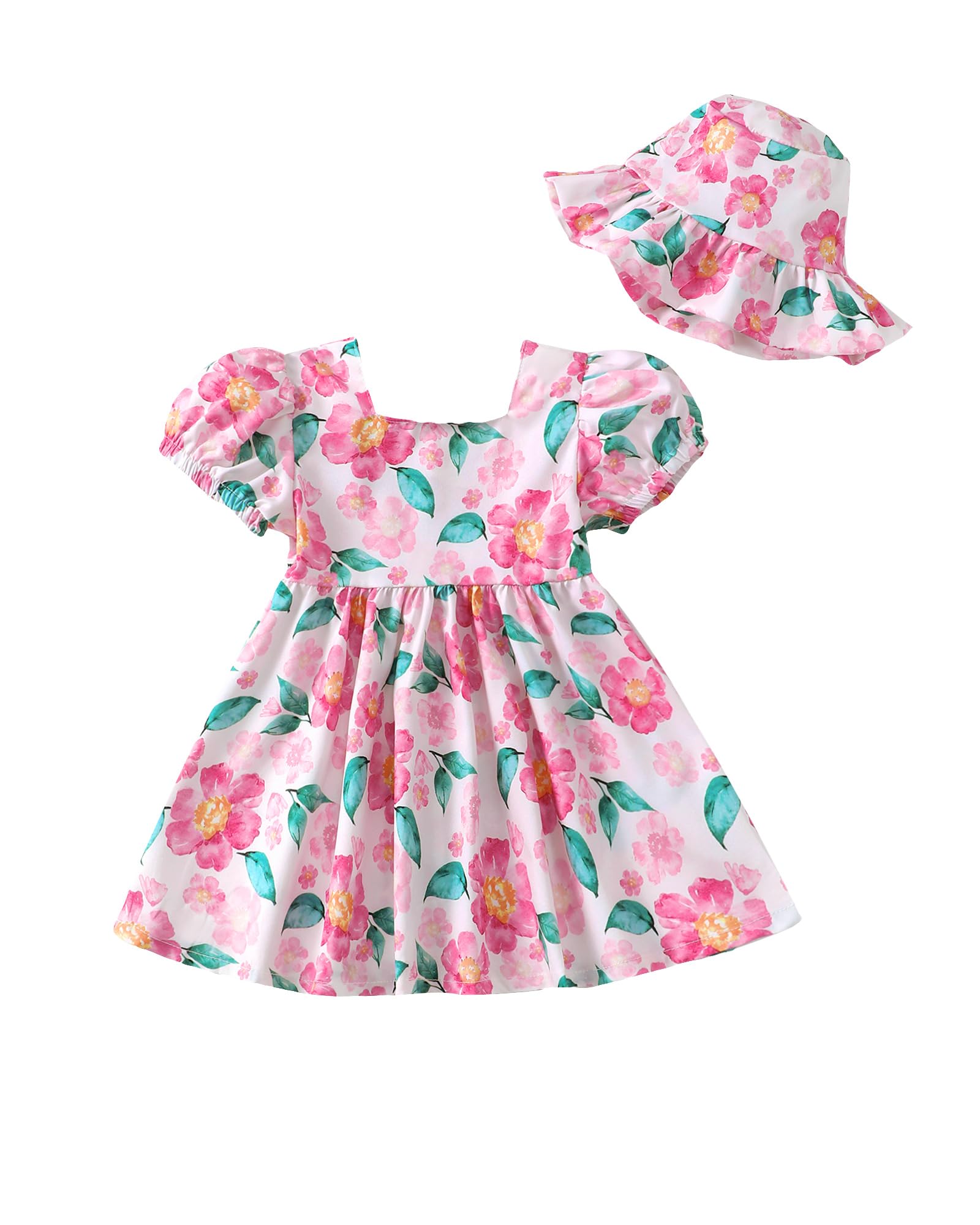 sweetabby Toddler Baby Girl Dresses Summer Clothes Boho Short Sleeve Dress Ruffle Infant Sundress Cute Girls Outfit WEBE CLOTHING