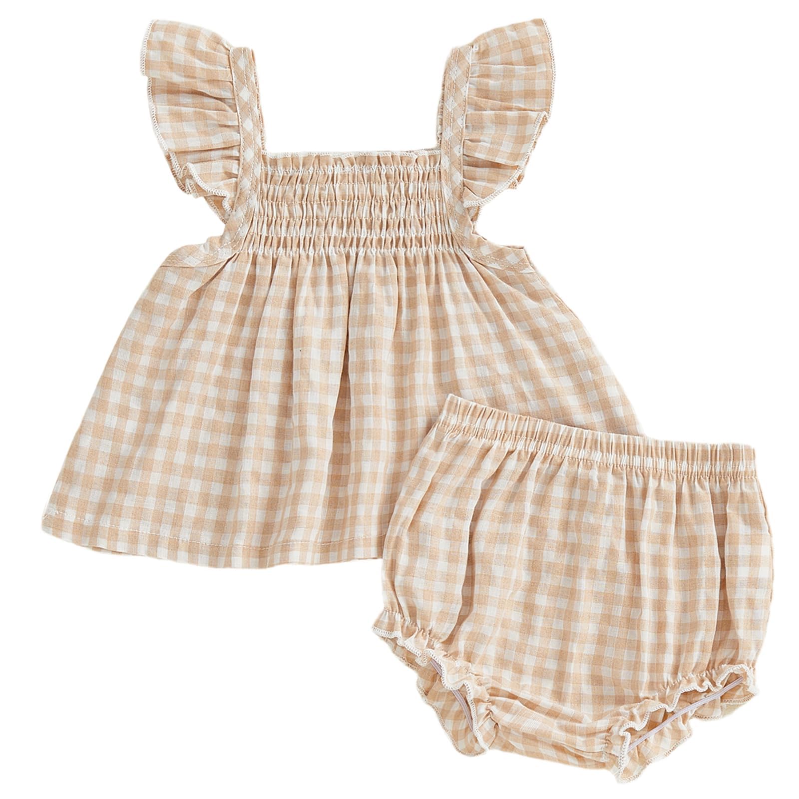 Mubineo Baby Girl Summer Clothes Cute Ruffle Tops Dress Shorts Outfits Set Infant Toddler Shirt Bloomers Princess Outfit WEBE CLOTHING