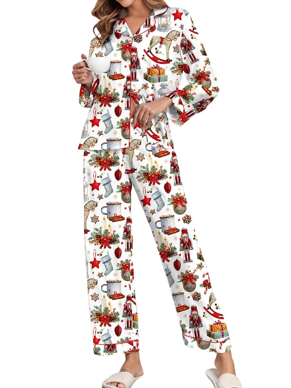 Brosloth Women's Silk Satin Pajamas Long Sleeve Button Up Loungewear Set | Button Down Animal Print Pajamas, Ladies Fancy Pajama sets, Two Piece Lounge Set, Notch Collar Lightweight Sleepwear, Gift WEBE CLOTHING