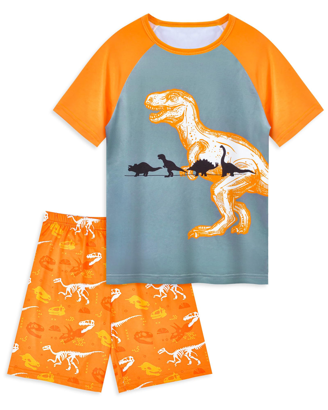 PASHOP Boys Pajamas Little Boys Summer Pajamas 2 Piece Short Sleeve Top and Shorts Sets Kids Pjs Sleepwears 3-10 Years