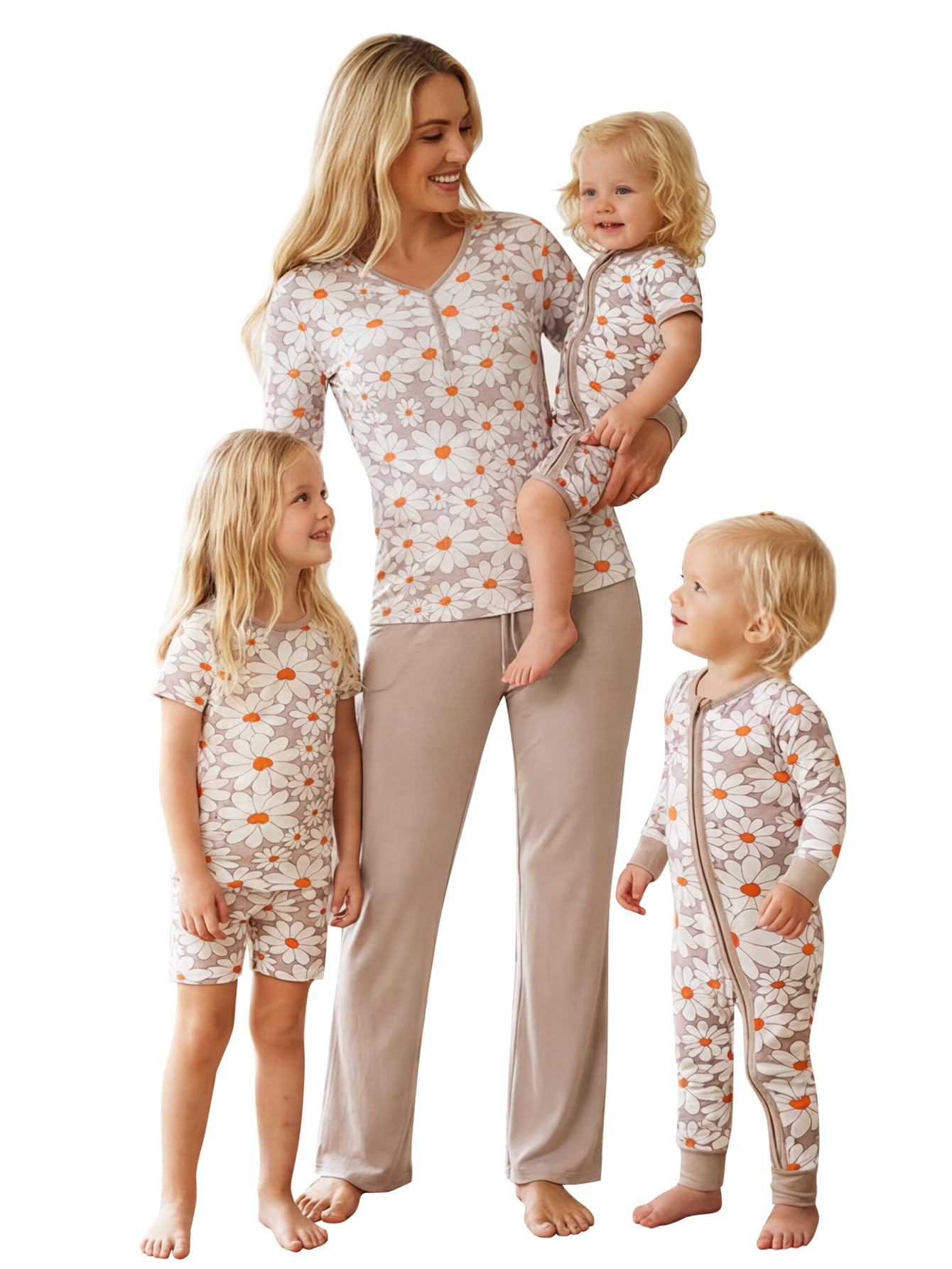 MOSSRIVER Family Pajamas Matching Sets Long Sleeve Henley Shirts Button Down Graphic Tops Cute Pjs Pants Sets Holiday Outfits
