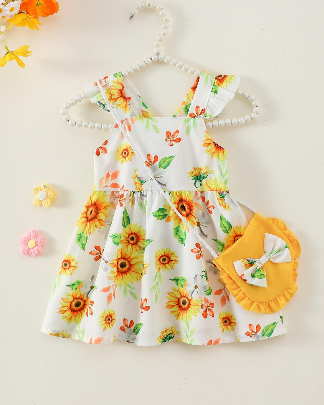 Mioglrie Baby Girl Clothes Newborn Dress Summer Toddler Girls' Clothing Casual Sundress with Cute Bag Infant Outfits WEBE CLOTHING