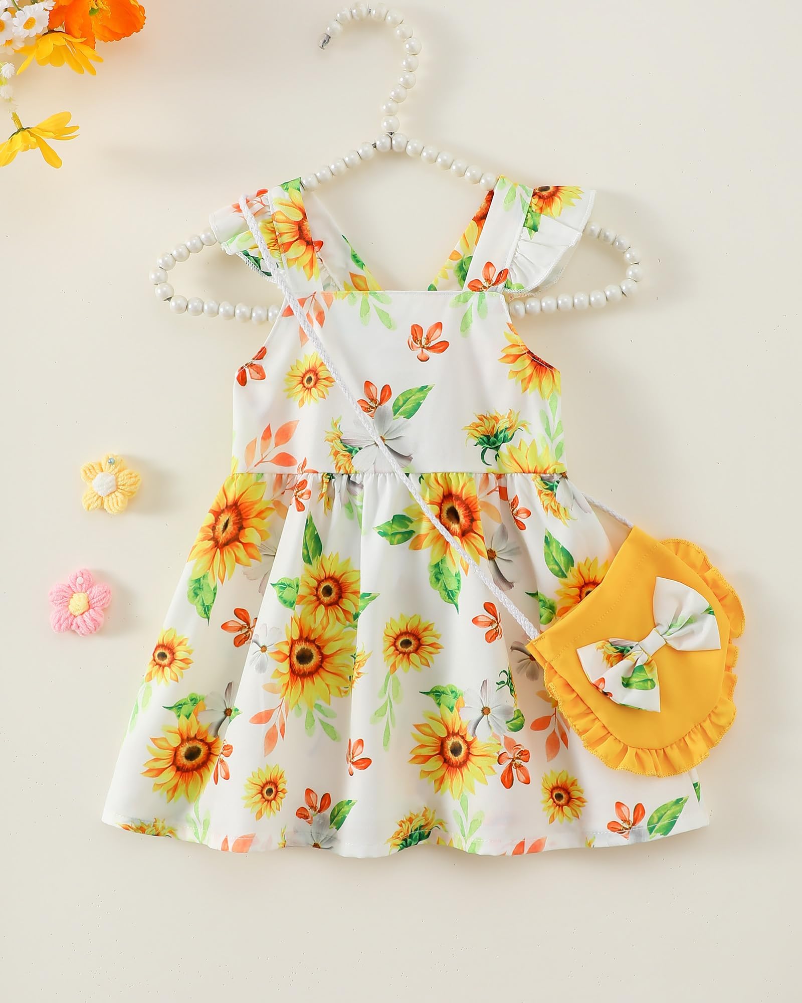 Mioglrie Baby Girl Clothes Newborn Dress Summer Toddler Girls' Clothing Casual Sundress with Cute Bag Infant Outfits WEBE CLOTHING