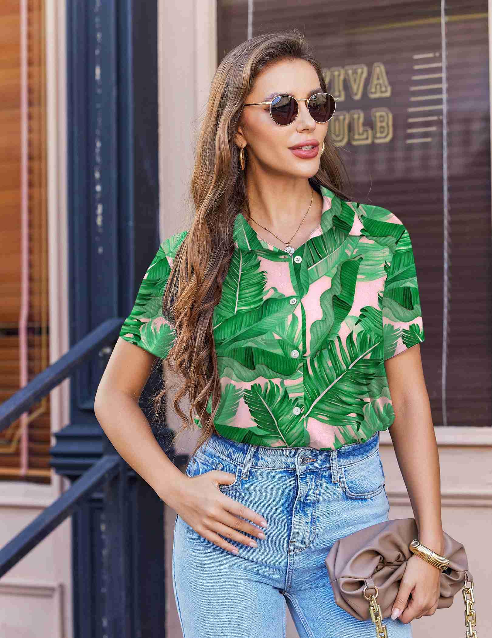 Ekouaer Pajama for Women Set Short Sleeve Button Down Pajamas Sets Soft Lounge Sets for Women Sleepwear PJS WEBE CLOTHING