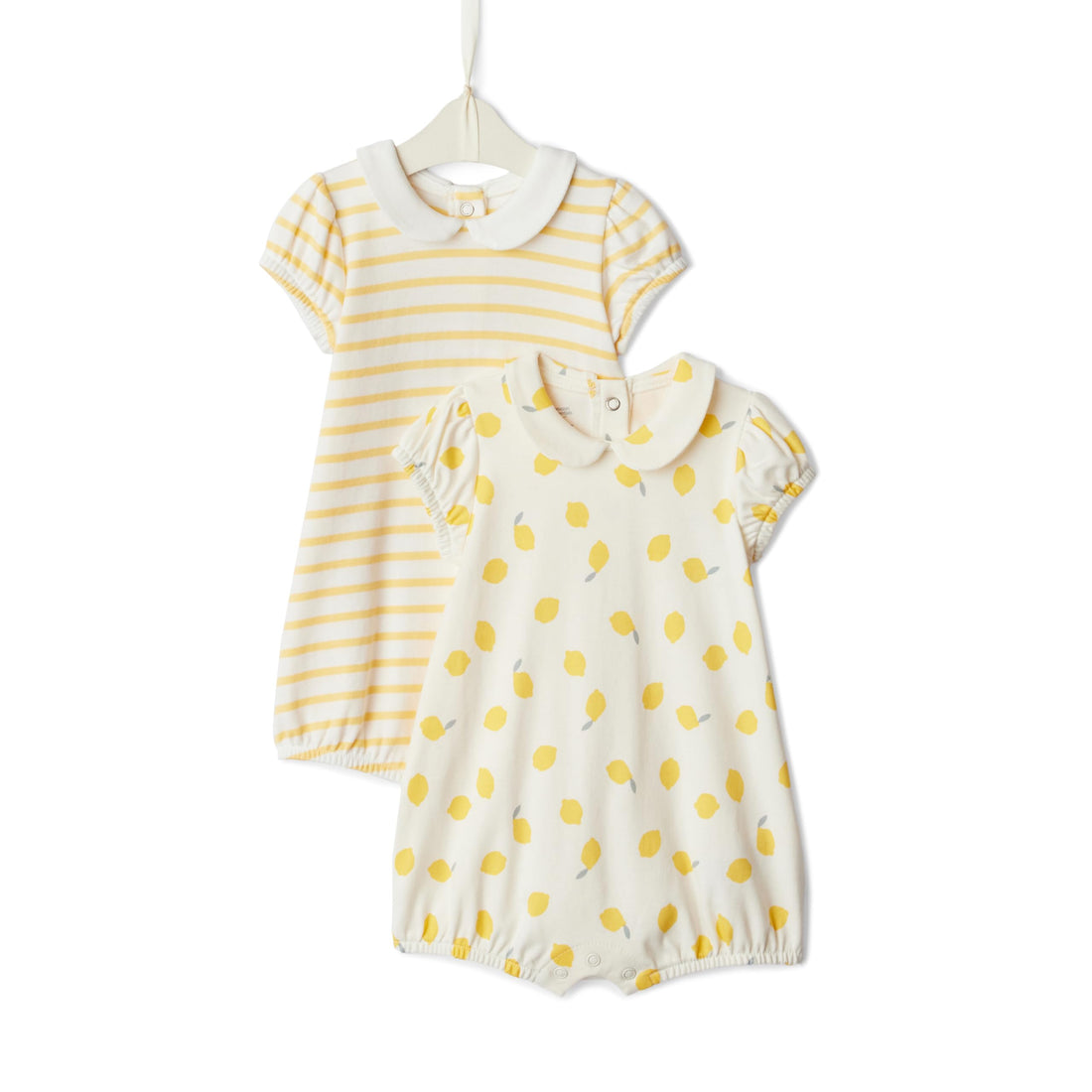 Amazon Essentials x Sofia Grainge Baby Girls' Cotton Short Sleeve Romper with Peter Pan Collar WEBE CLOTHING