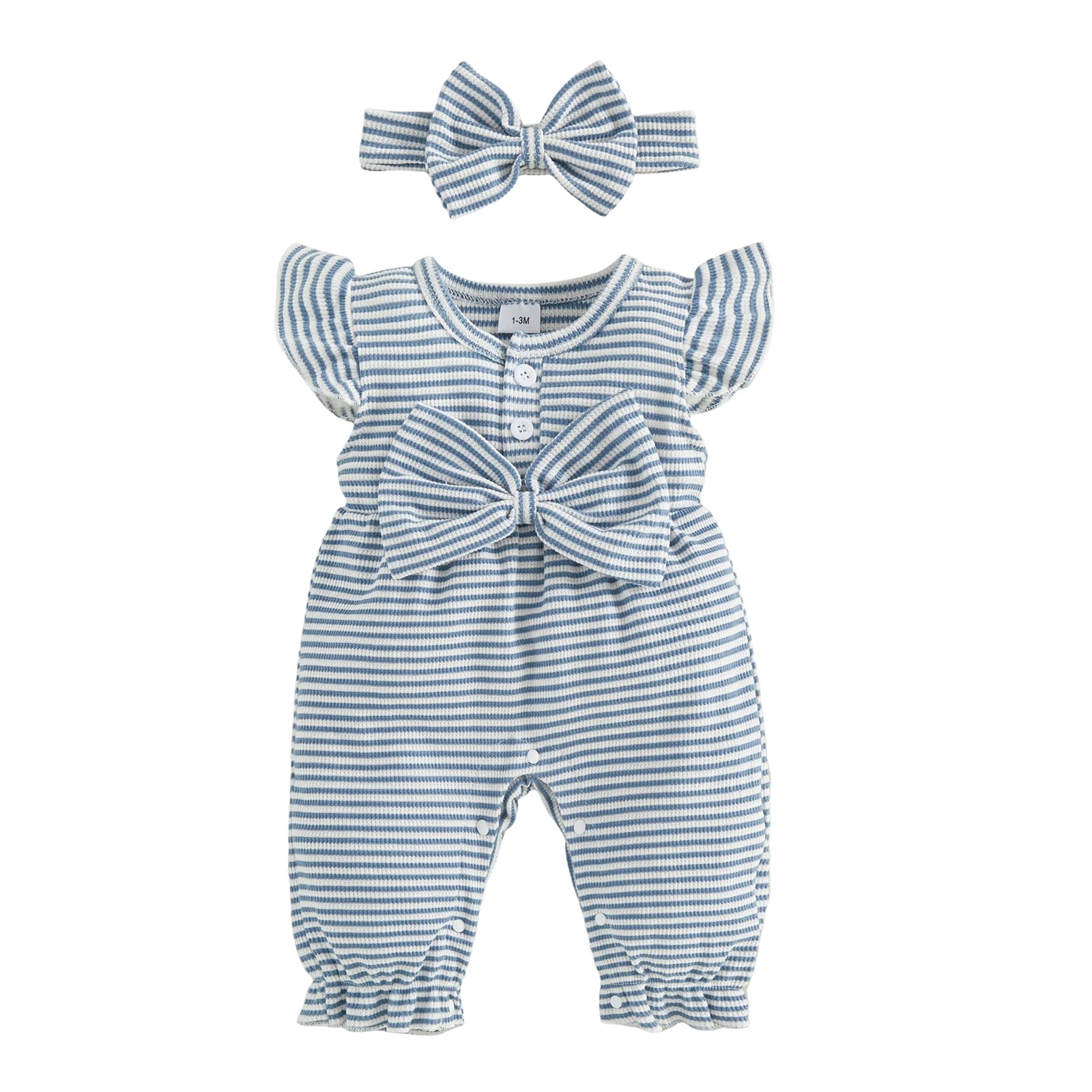 YINGISFITM Newborn Baby Girl Summer Clothes Short Sleeve Bubble Romper Bow Shorts Jumpsuit Infant Outfit 0 3 6 9 12 18 Months WEBE CLOTHING