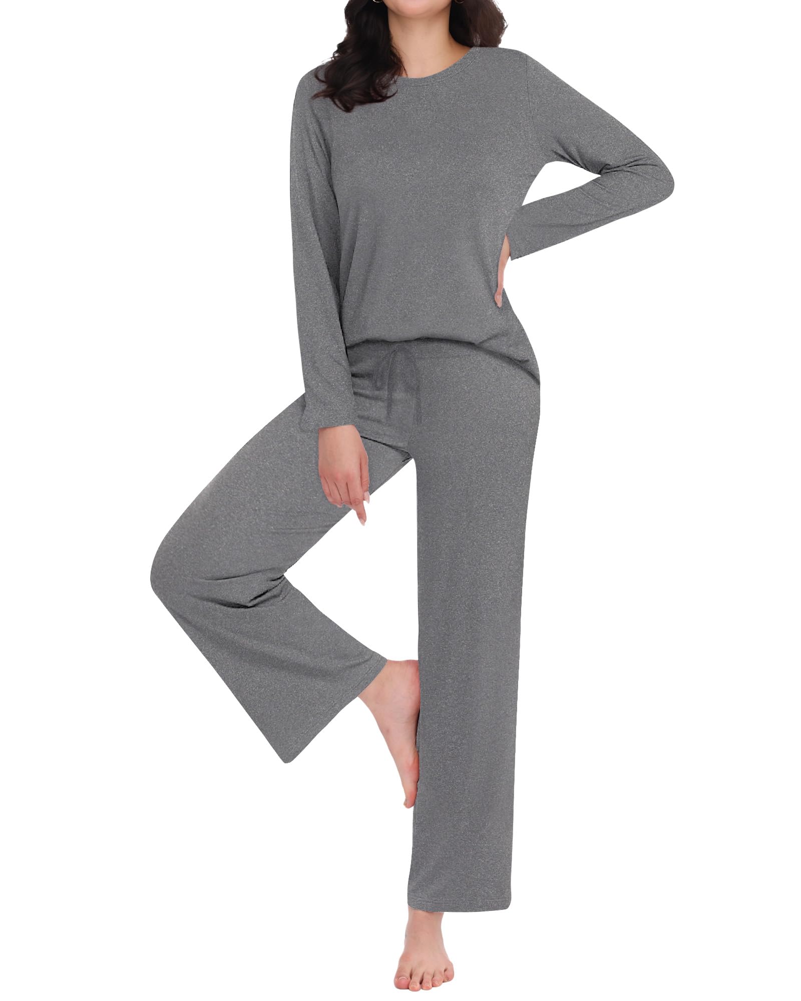 ZOOSIXX Womens Pajama Sets - Soft 2 Piece Lounge Sets for Women, Long Sleeve Sleepwear & Loungewear Pjs Set WEBE CLOTHING
