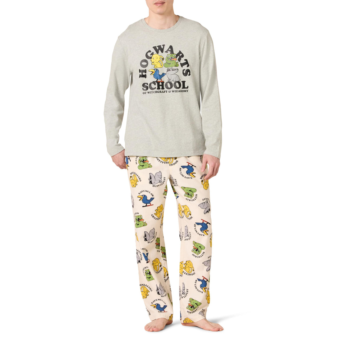 Amazon Essentials Men's Flannel Pant and Long-Sleeve T-Shirt Pajama Set