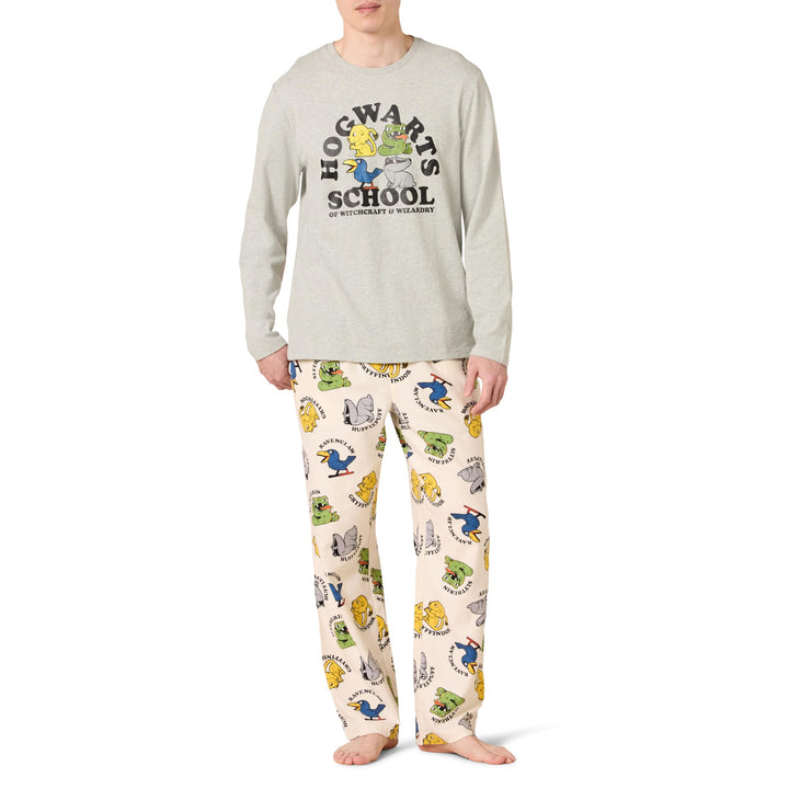 Amazon Essentials Men's Flannel Pant and Long-Sleeve T-Shirt Pajama Set