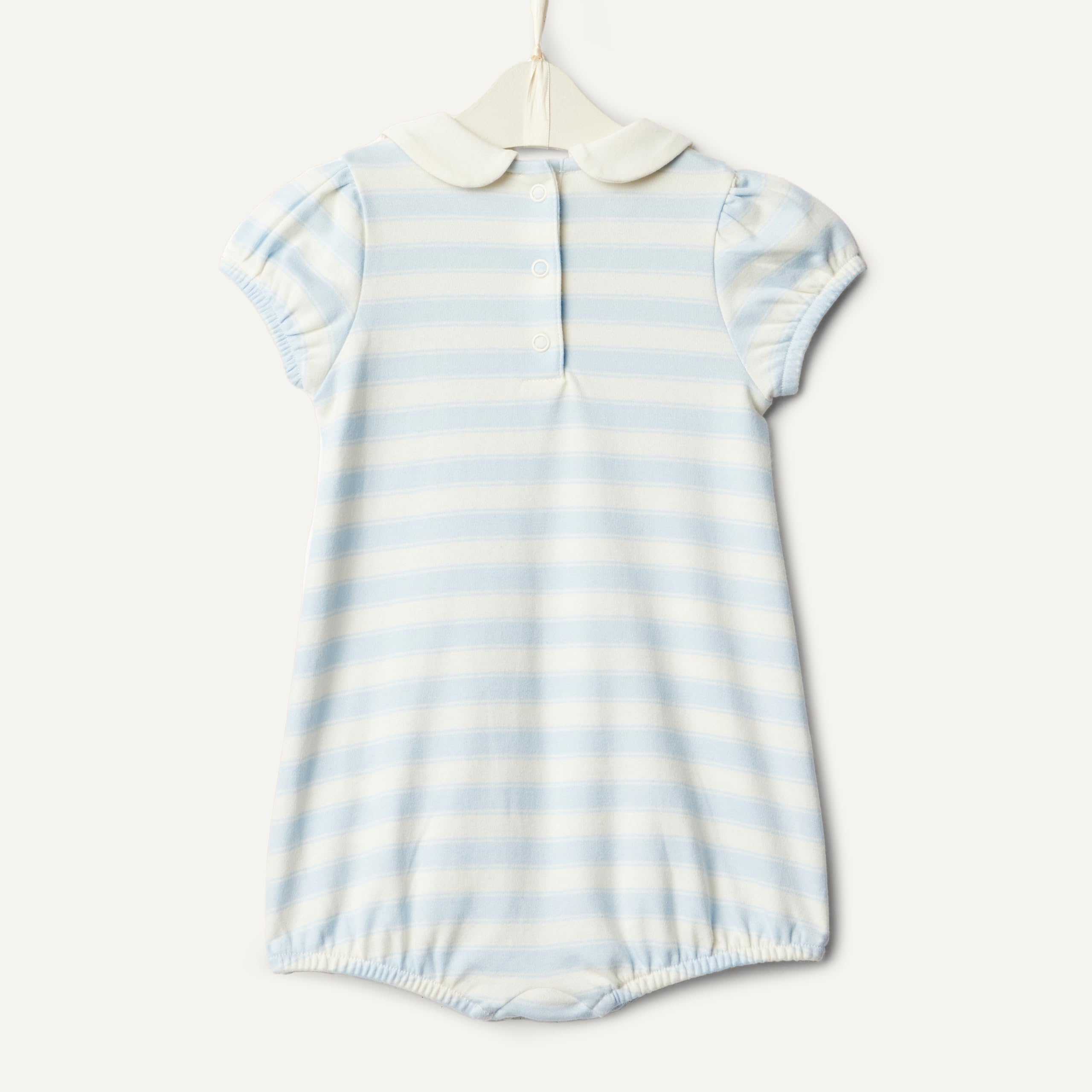 Amazon Essentials x Sofia Grainge Baby Girls' Cotton Short Sleeve Romper with Peter Pan Collar WEBE CLOTHING