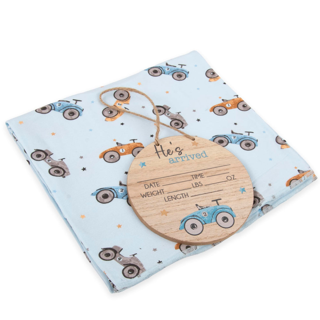 Newborn Baby 4 Piece Coming Home Outfit Gift Set – Footie Sleeper, Blanket, Headband & Ornament for Boys & Girls