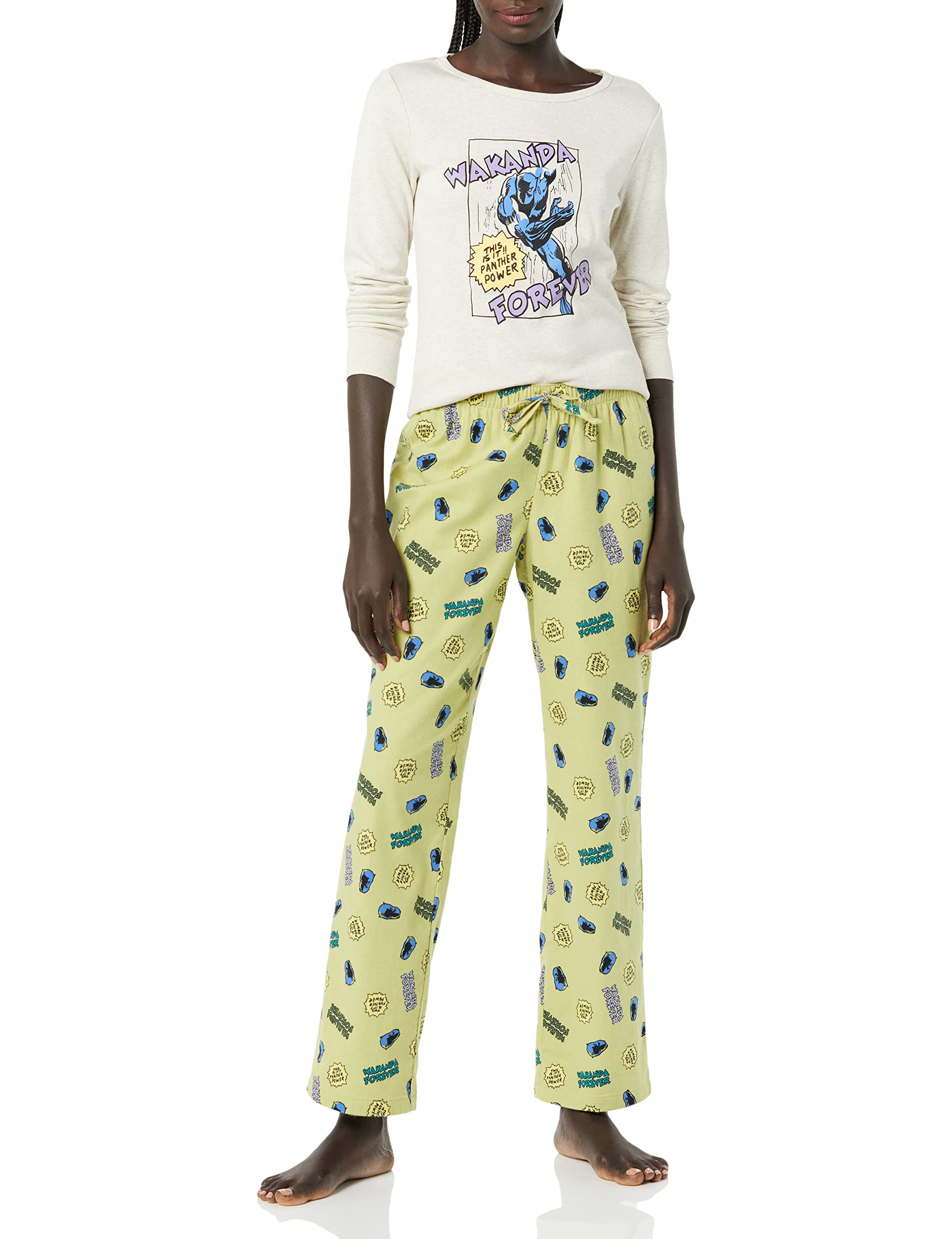 Amazon Essentials Disney | Marvel | Star Wars Women's Flannel Pajama Sleep Sets WEBE CLOTHING