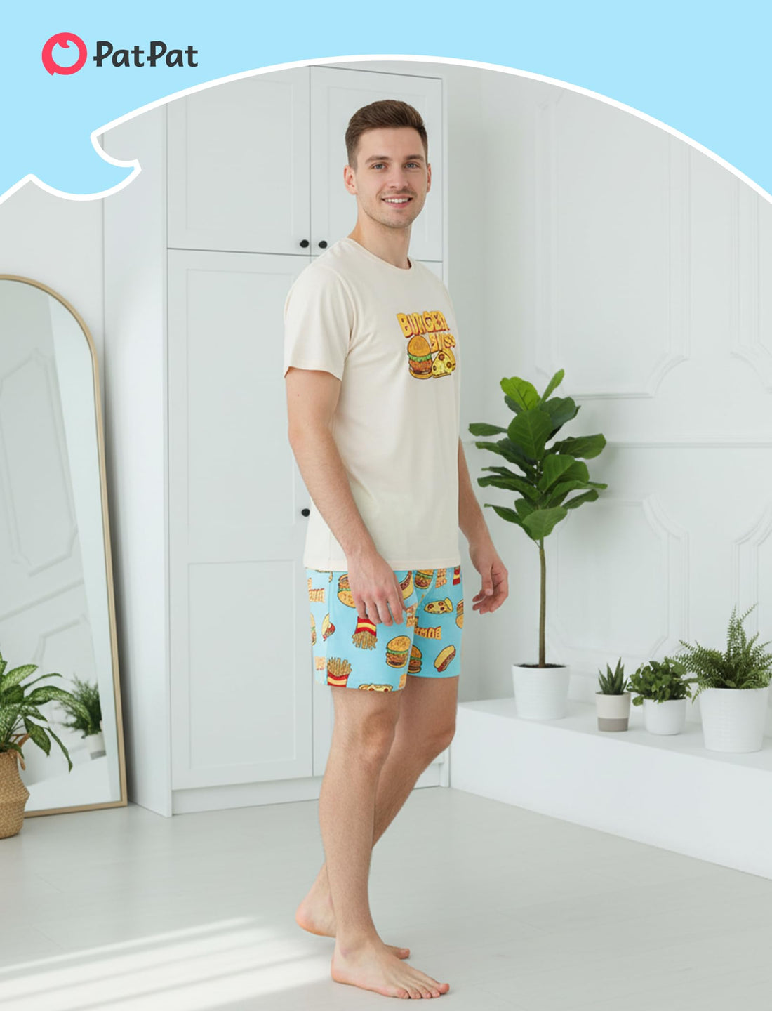 PATPAT Family Matching Short Sleeve Pajama Sets - Perfect for Family Photos & Holiday Celebrations WEBE CLOTHING