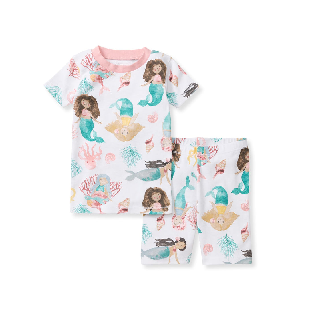 Burt's Bees Baby Unisex Cotton Pajamas, 2-Piece Short Sleeve Tee & Shorts