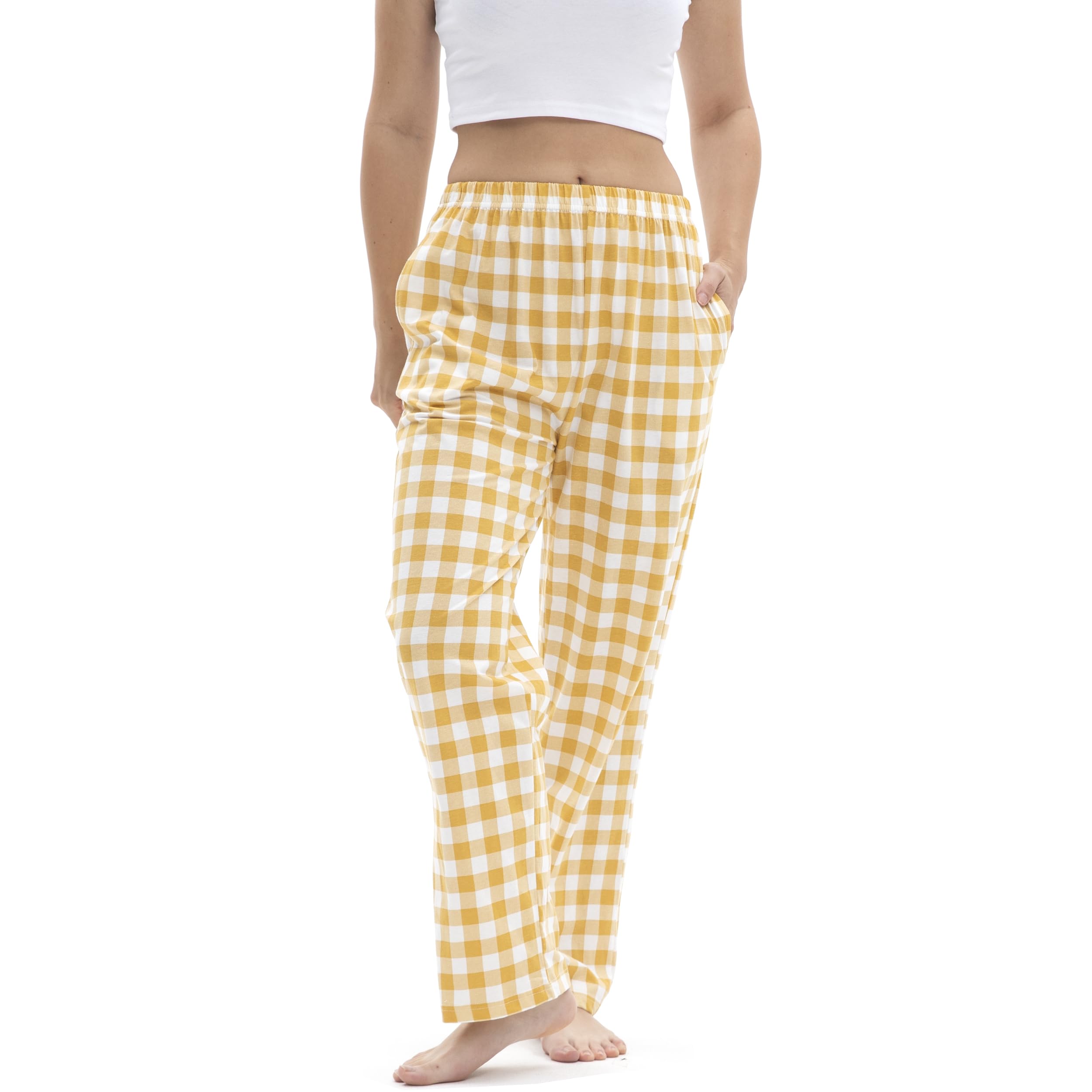 SAMGU Women's Pajama Pants, Soft Cotton Sleep Lounge Pants, Comfy Homewear pjs, Elatic Waist Pajama Bottom Pants for Women