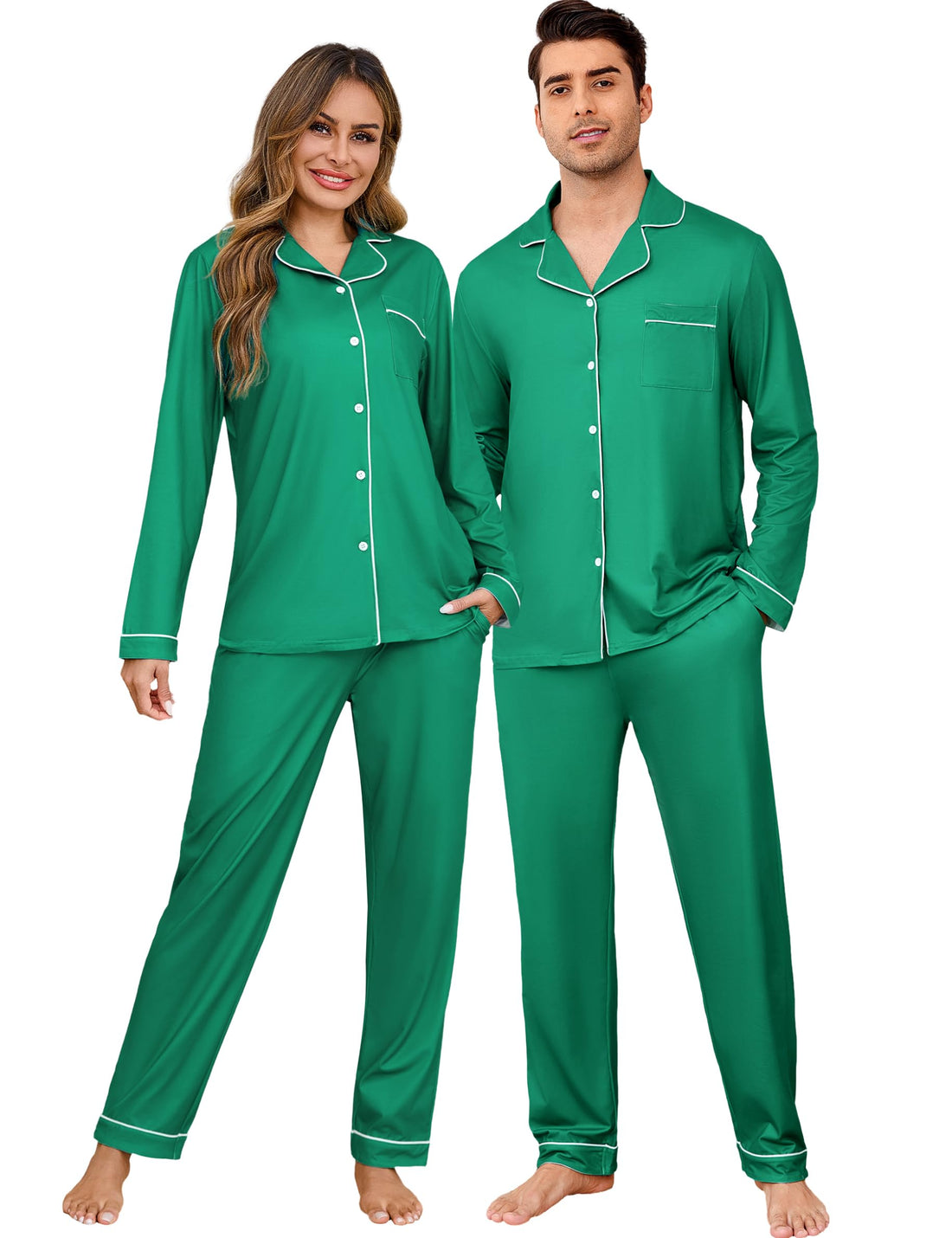 iClosam Christmas Family Matching Pajamas Long Sleeve Button Down Pj Set Festival Party Sleepwear