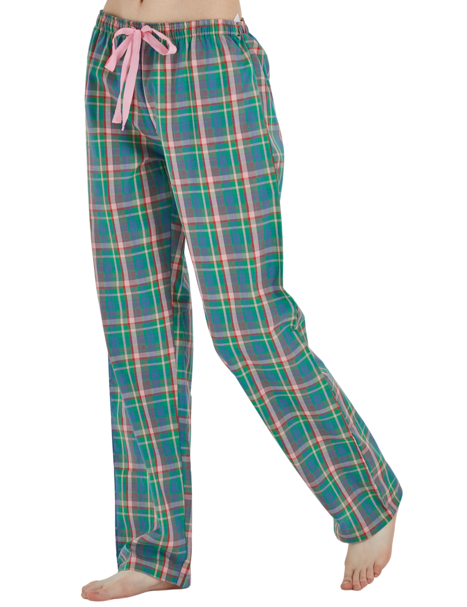 CYZ Women's 100% Cotton Woven Poplin Sleep Pajama Pants