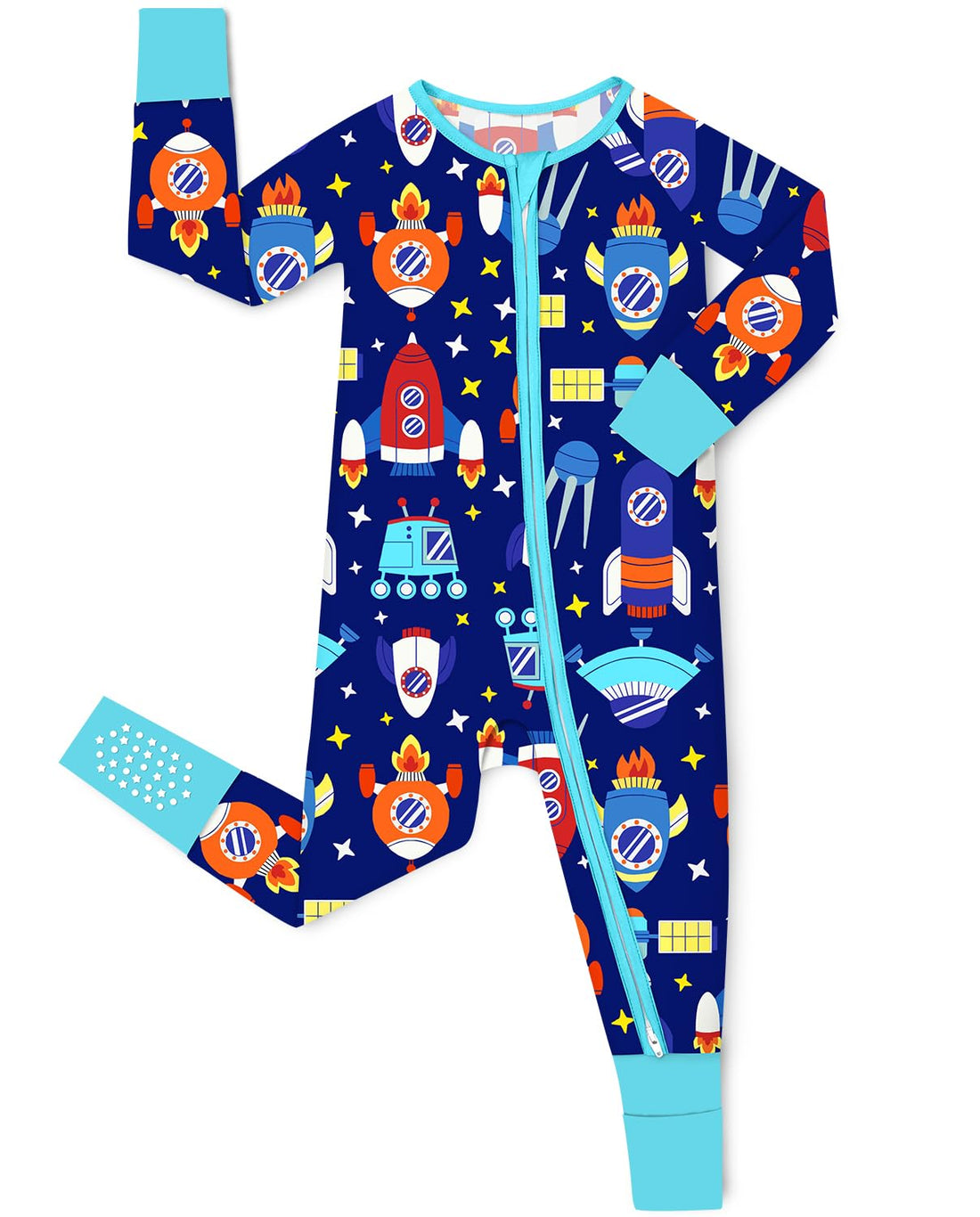 babee Reshinee Bamboo Viscose Baby Convertible Footie Pajama, Zipper Pajamas for Baby Boys & Girls, Sleep & Play Footed