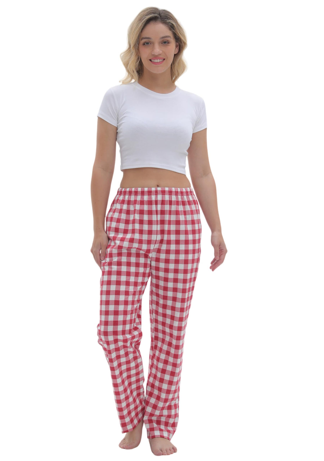 SAMGU Women's Pajama Pants, Soft Cotton Sleep Lounge Pants, Comfy Homewear pjs, Elatic Waist Pajama Bottom Pants for Women