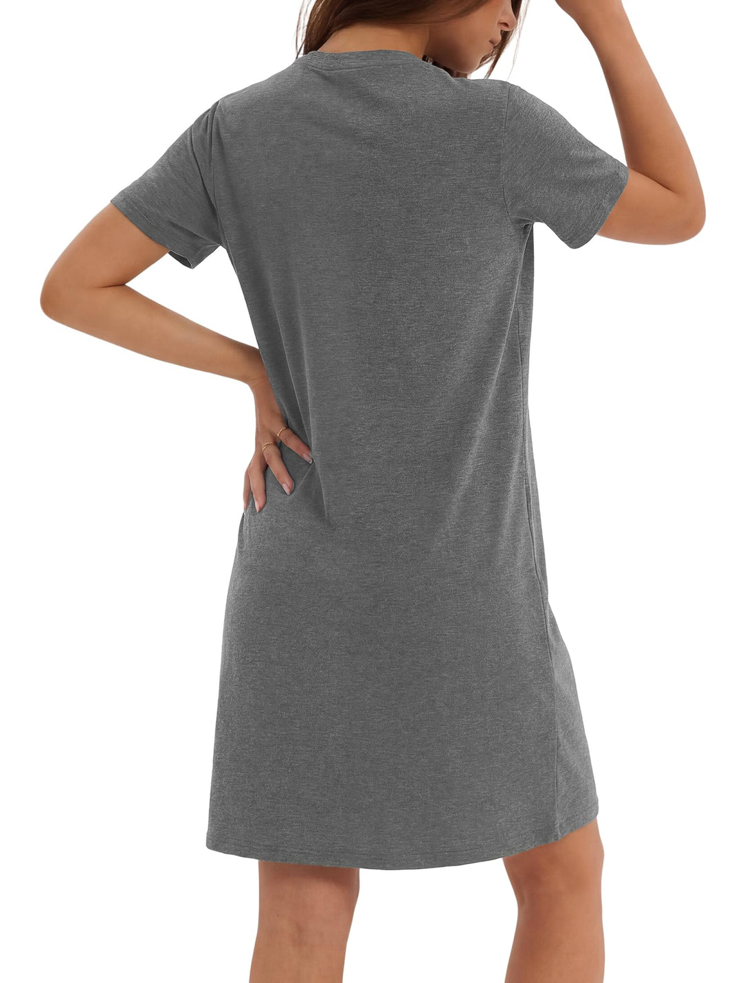 3 Pack Cotton Nightgowns for Women Short Sleeve Sleep Shirts Comfy Soft Nightshirt Pajama Sleep Dress