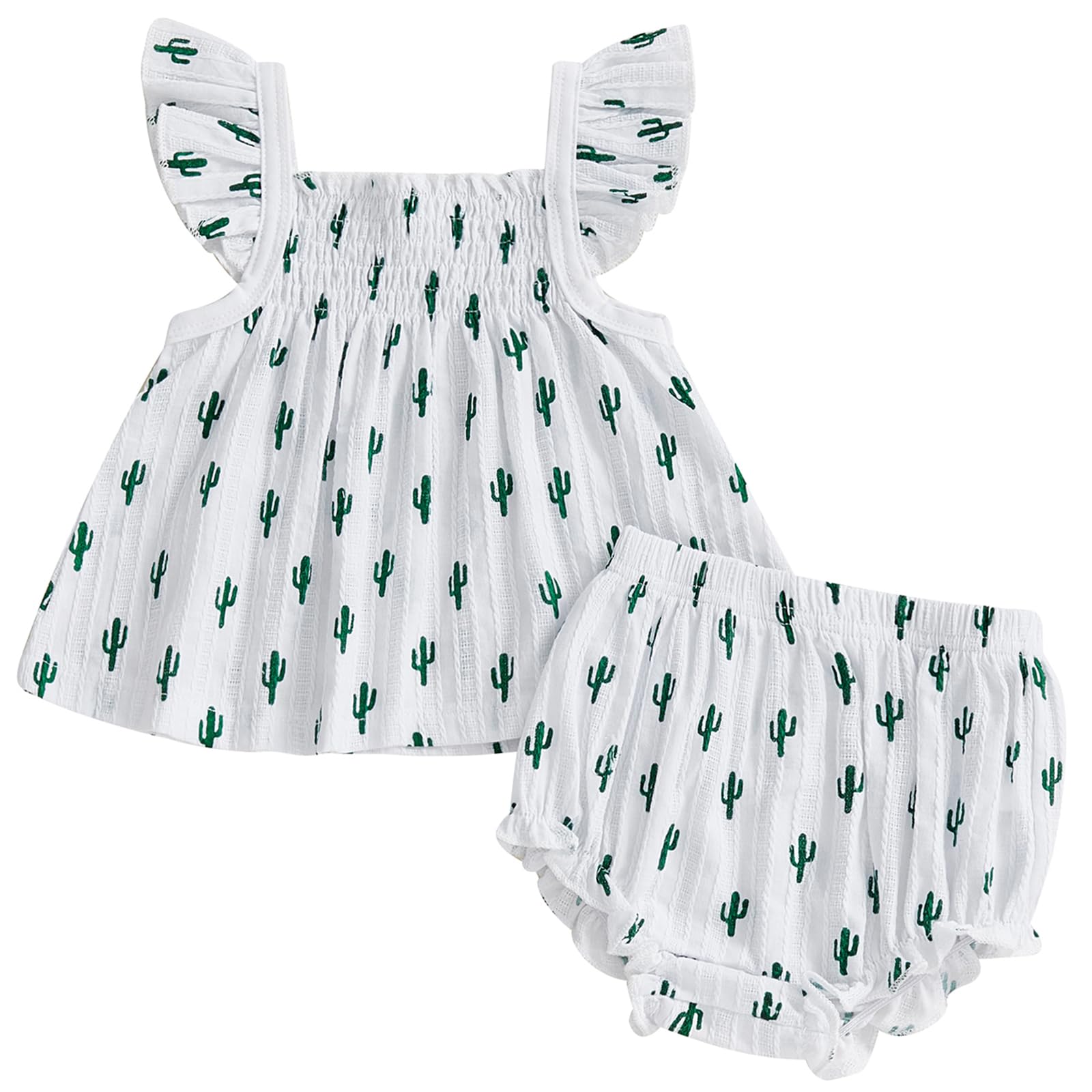 Mubineo Baby Girl Summer Clothes Cute Ruffle Tops Dress Shorts Outfits Set Infant Toddler Shirt Bloomers Princess Outfit WEBE CLOTHING