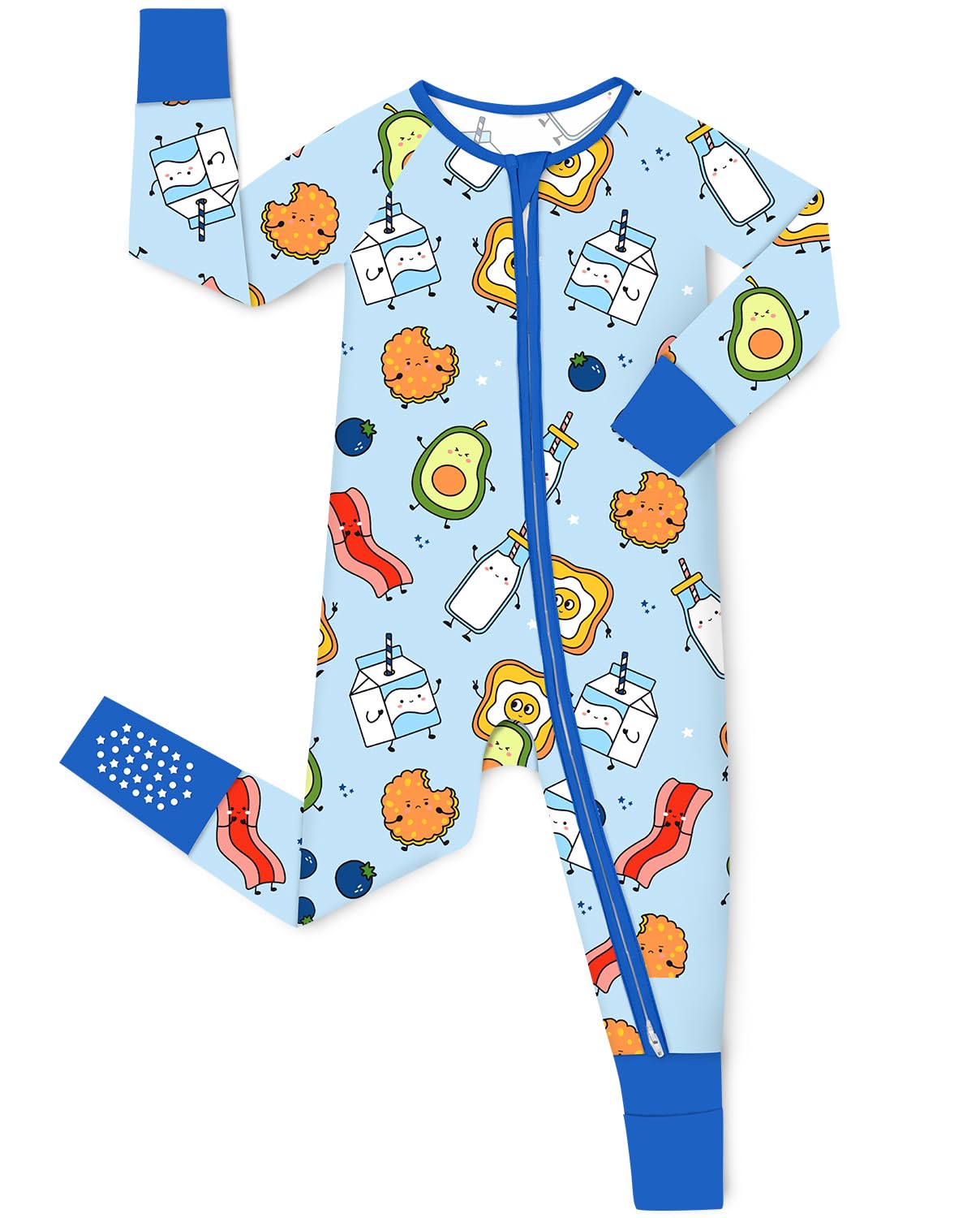 babee Reshinee Bamboo Viscose Baby Convertible Footie Pajama, Sleep & Play Footed Zipper Pajamas for Baby Boys & Girls