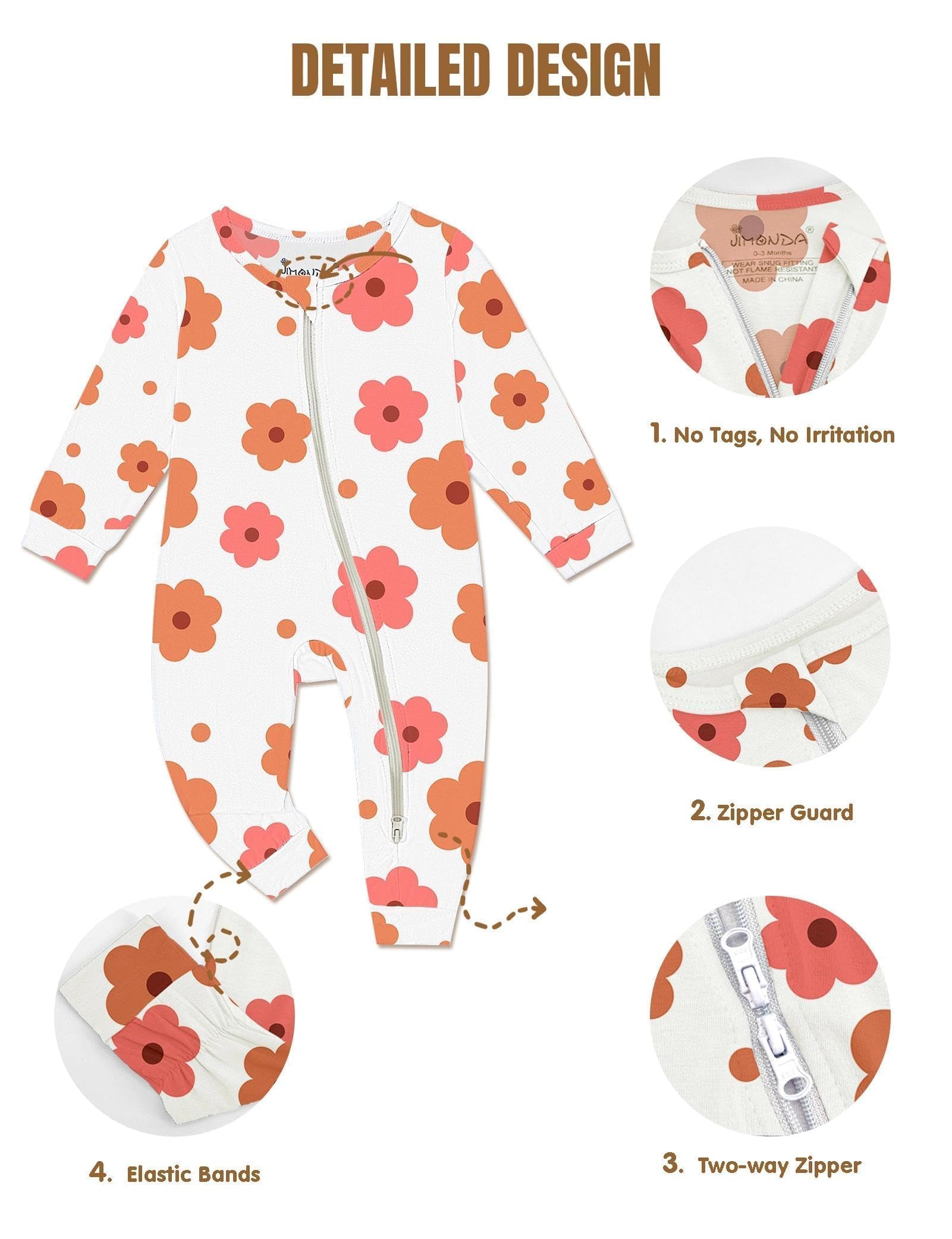 Baby Girls Boys Footless Romper 2 Way Zipper Soft Rayon Outfits, Outdoor Tie-dye Long Sleeve Clothes Jumpsuit WEBE CLOTHING