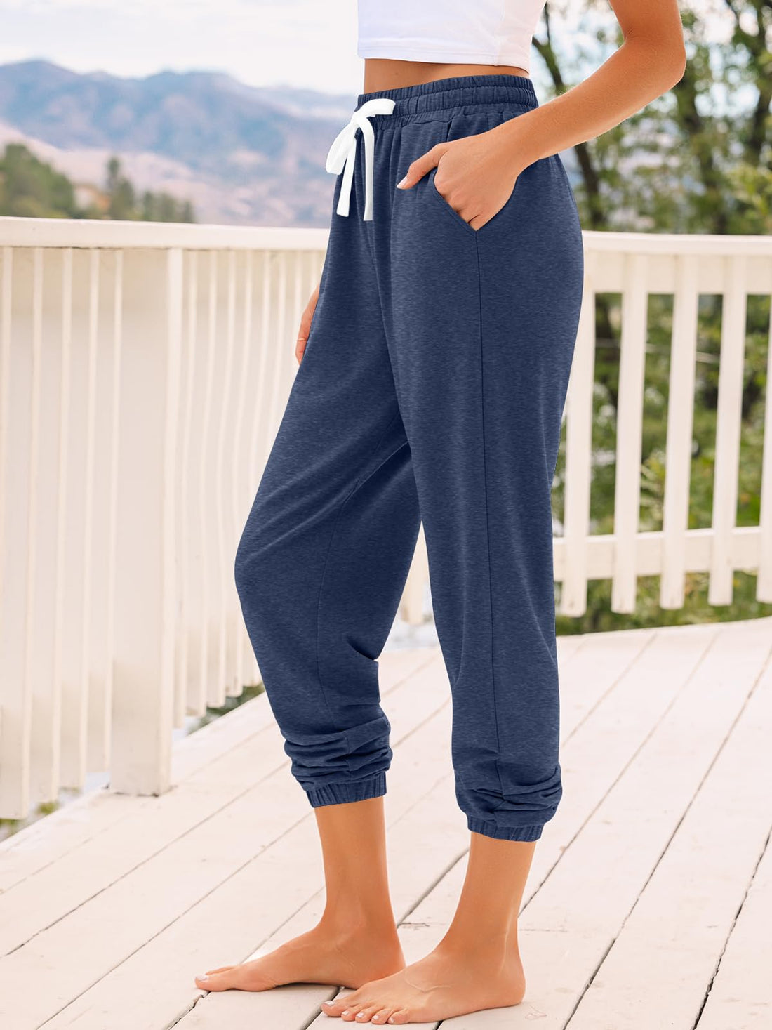 AUTOMET Women's High Waisted Lounge Sweatpants Jogger Pants with Pockets