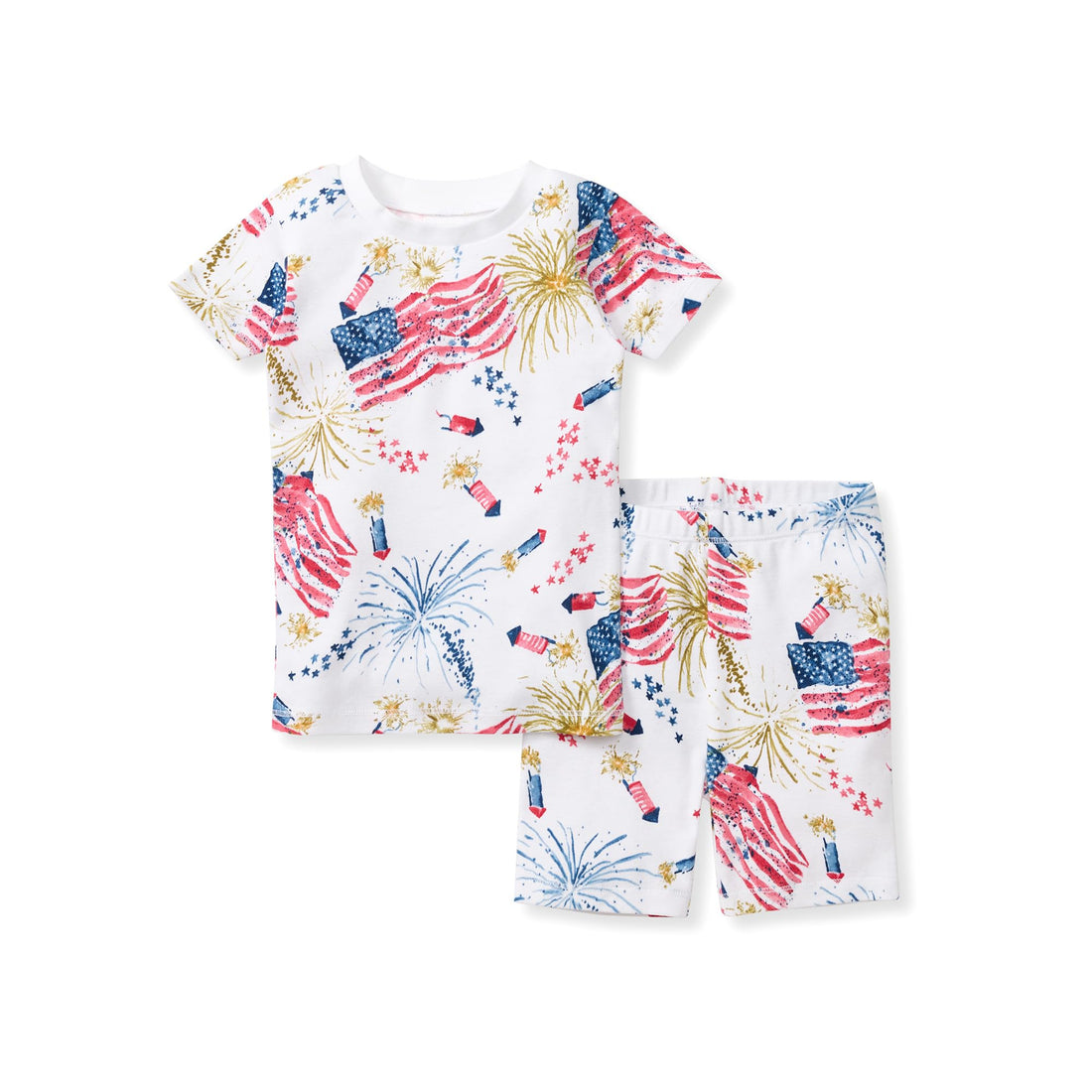 Burt's Bees Baby Unisex Cotton Pajamas, 2-Piece Short Sleeve Tee & Shorts