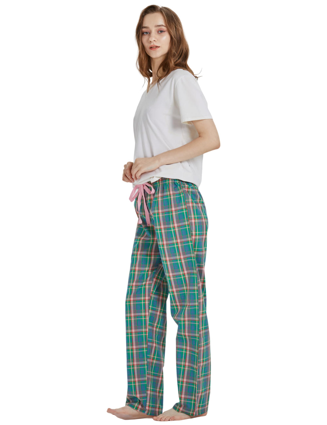 CYZ Women's 100% Cotton Woven Poplin Sleep Pajama Pants