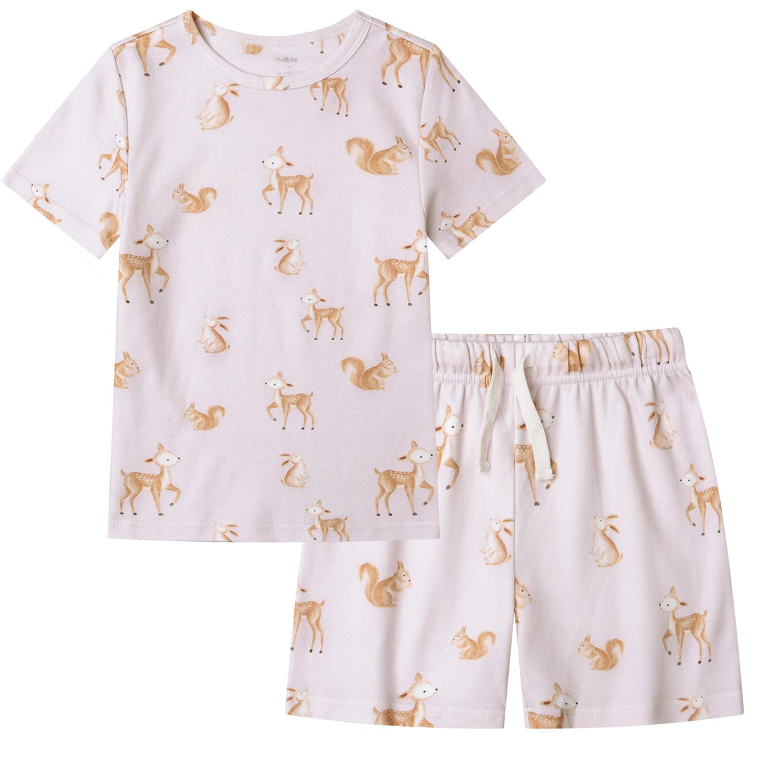 Owlivia 100% Organic Cotton Baby Short Sleeve Pajama Sets, Toddler Boy Girl 2-Piece Sleepwear