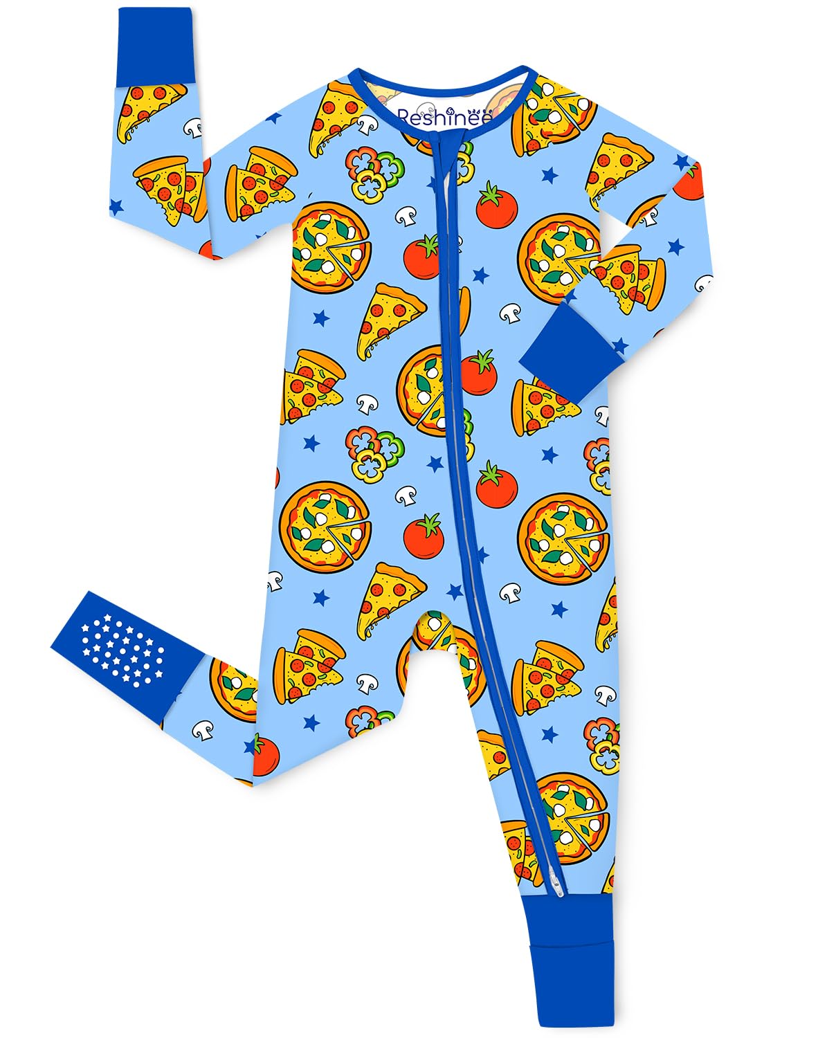 babee Reshinee Bamboo Viscose Baby Convertible Footie Pajama, Zipper Pajamas for Baby Boys & Girls, Sleep & Play Footed
