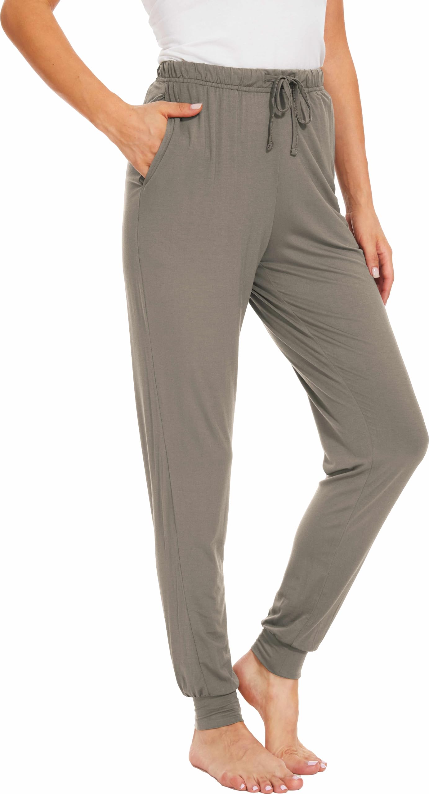 GYS Women's Pajama Pants - Viscose Made from Bamboo, Joggers Pants with Pockets Comfy Lounge Sleep Pants Pj Bottoms