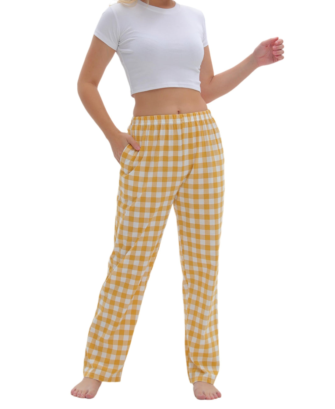 SAMGU Women's Pajama Pants, Soft Cotton Sleep Lounge Pants, Comfy Homewear pjs, Elatic Waist Pajama Bottom Pants for Women