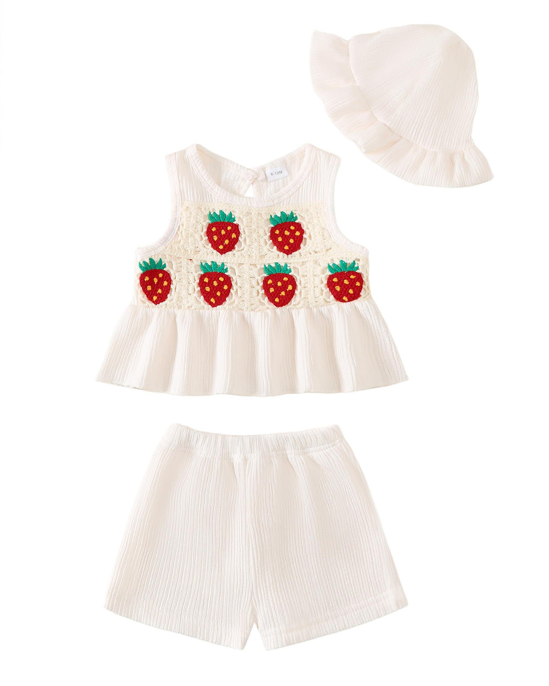 SODLON Baby Girl Clothes Infant Toddler Summer Outfits Clothing Sleeveless Ruffle Tank Top Shorts Sets with Hat for Girls WEBE CLOTHING