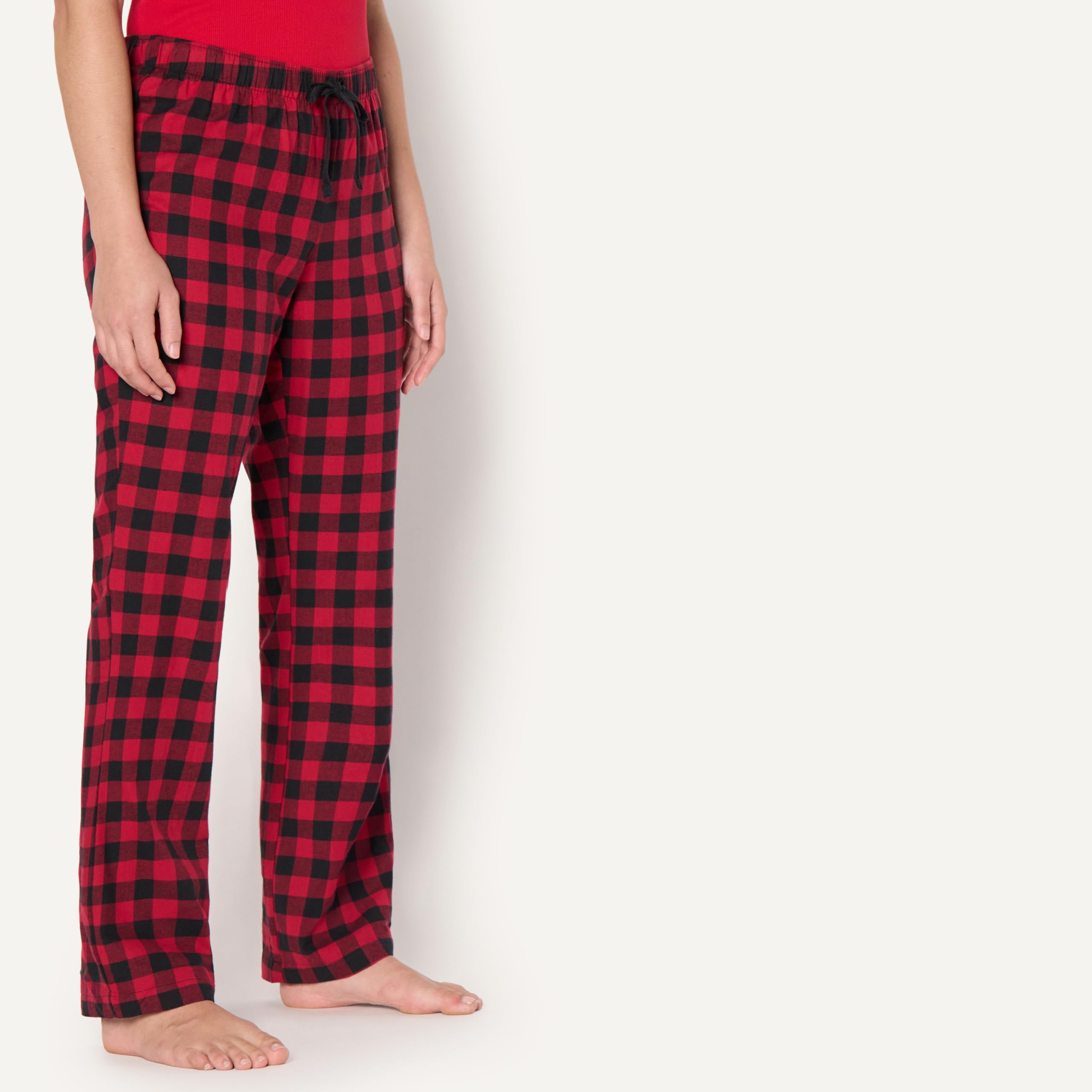 Amazon Essentials Women's Relaxed-Fit Brushed Flannel Pajama Sleep Pant with Drawstring