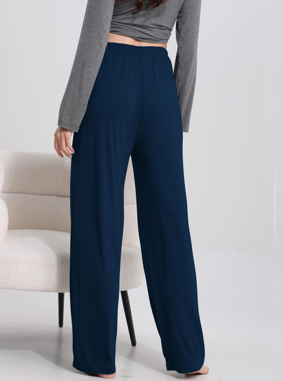 FEQO 3 Pack Women's Lounge Pants Wide Leg Yoga Pants Soft Pajama Bottoms Drawstring Casual Loose Sweatpants