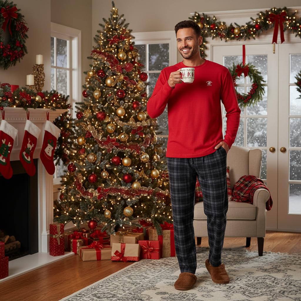 Beverly Hills Polo Club Men's Beverly Hills Polo Polar Fleece Set W/Ls Thermal Top WEBE CLOTHING
