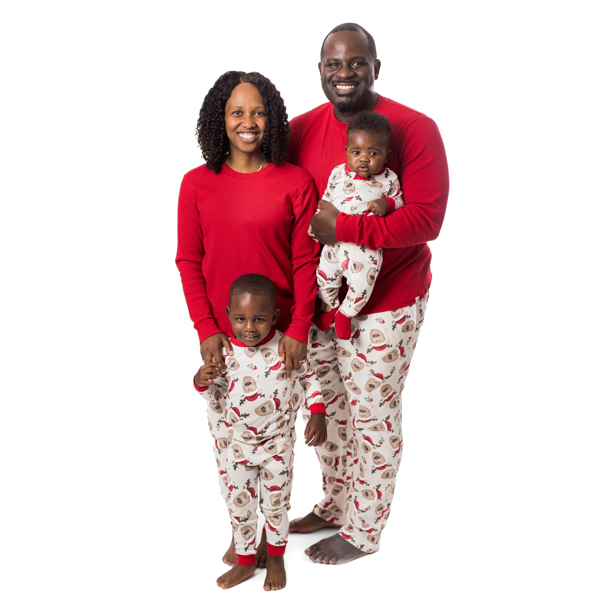 Burt's Bees Baby Matching Family Jammies, Organic Cotton Holiday Pajamas for Kids, Adults, & Pets, Perfect for Family Photos