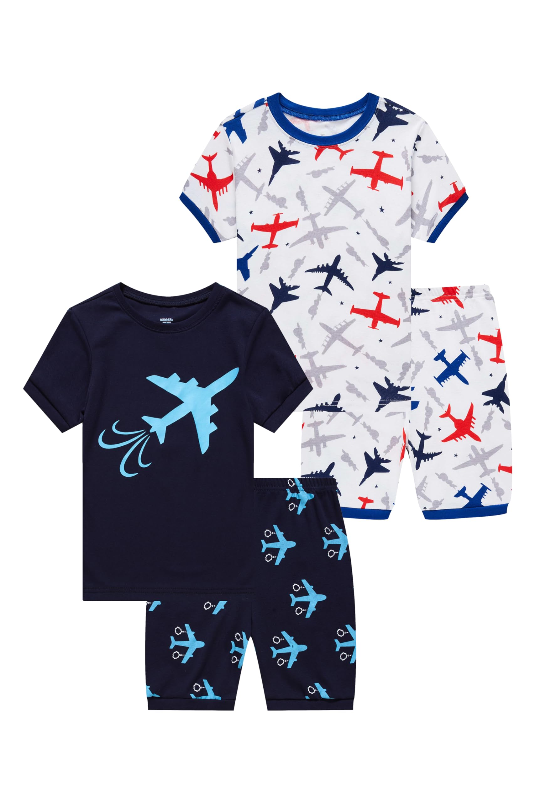 KikizYe Boys Short Sleeve Pajamas Kids Summer Pjs Children Pajamas